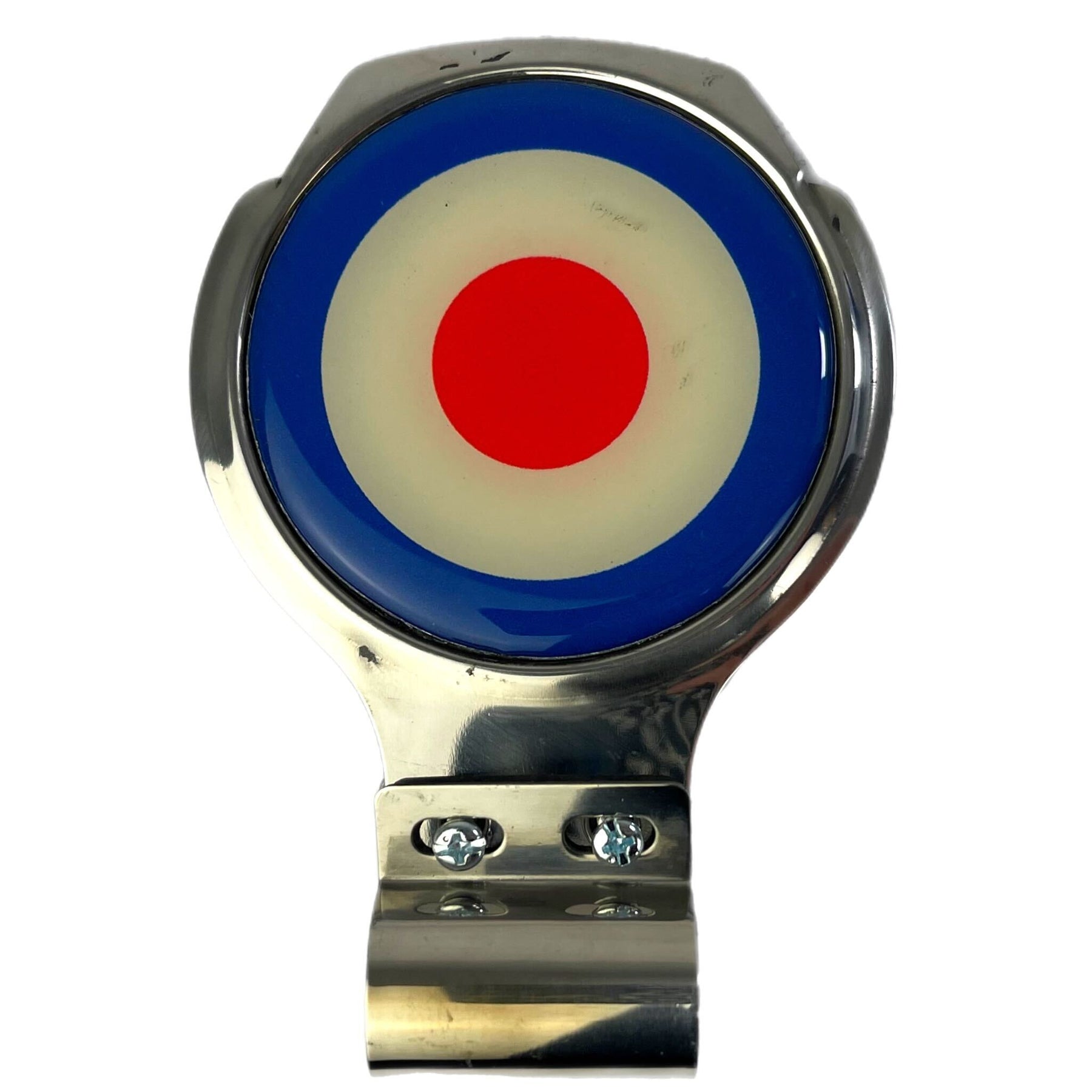 Vespa Lambretta MOD Target Badge Bar Plaque - Stainless Steel