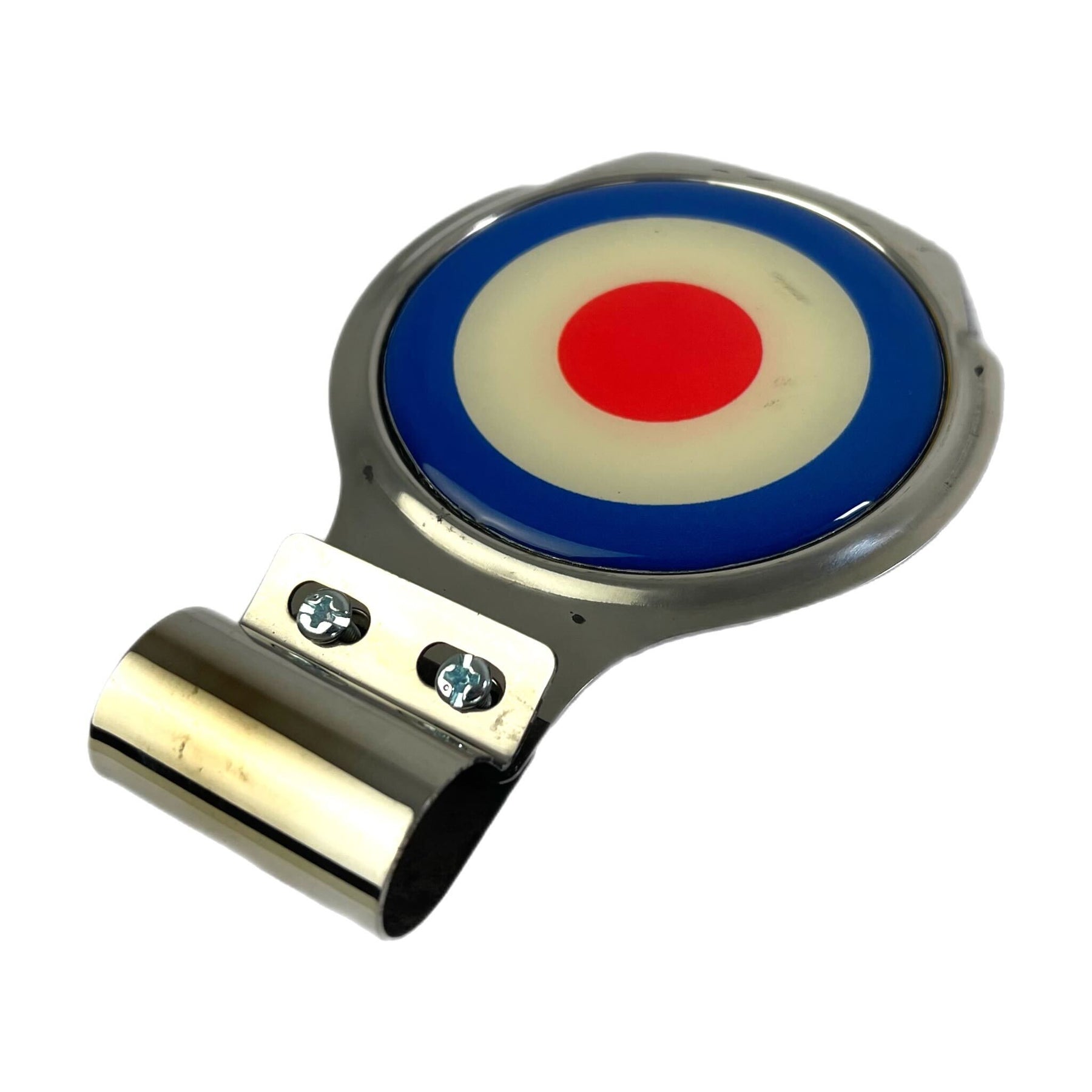 Vespa Lambretta MOD Target Badge Bar Plaque - Stainless Steel