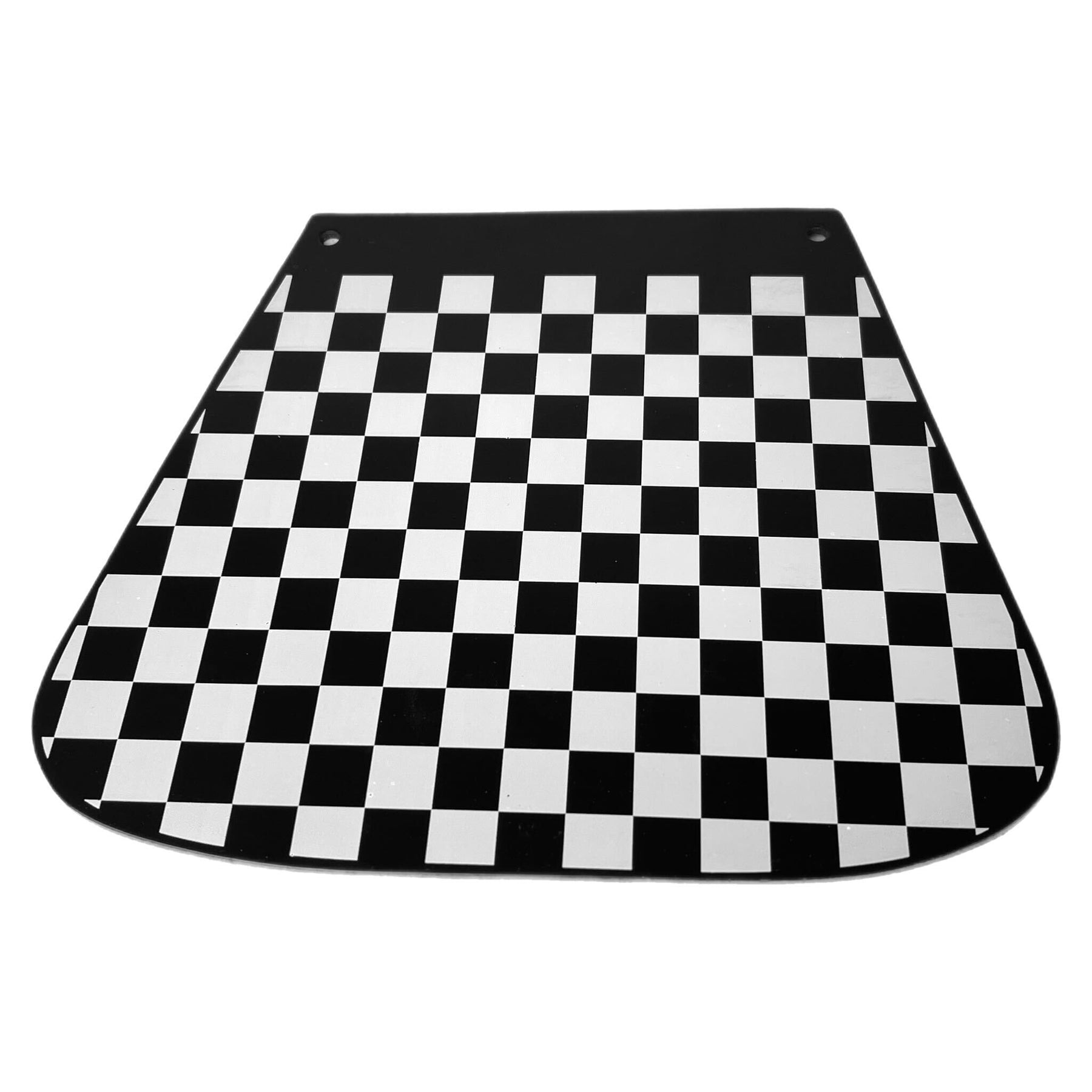 Vespa Lambretta Scooter Chequered Mudflap Rounded Flat Type