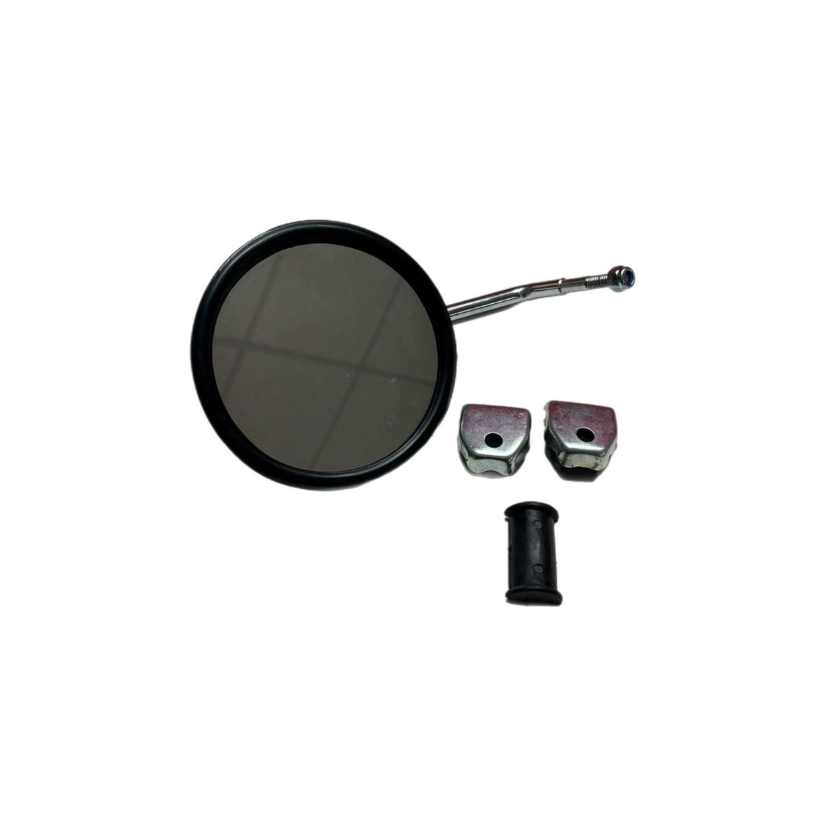 Vespa Lambretta Scooter Clamp On Legshield Round Mirrors - Stainless - L/H or R/H