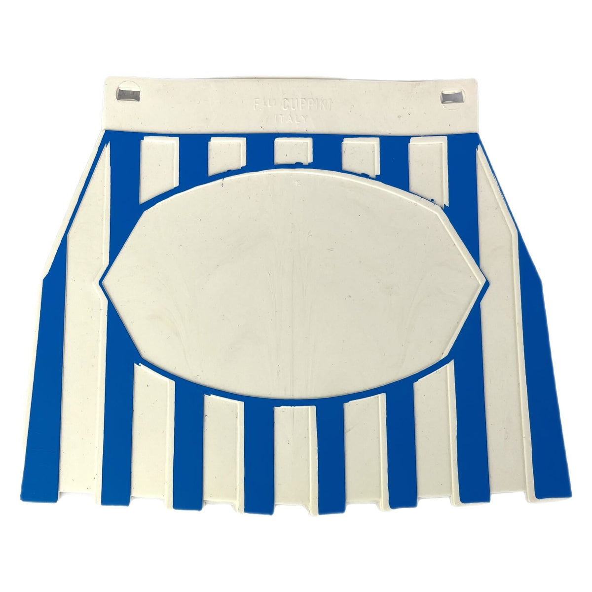 Vespa Lambretta Scooter Europa Striped Mudflap With Vespa Logo Blue & White