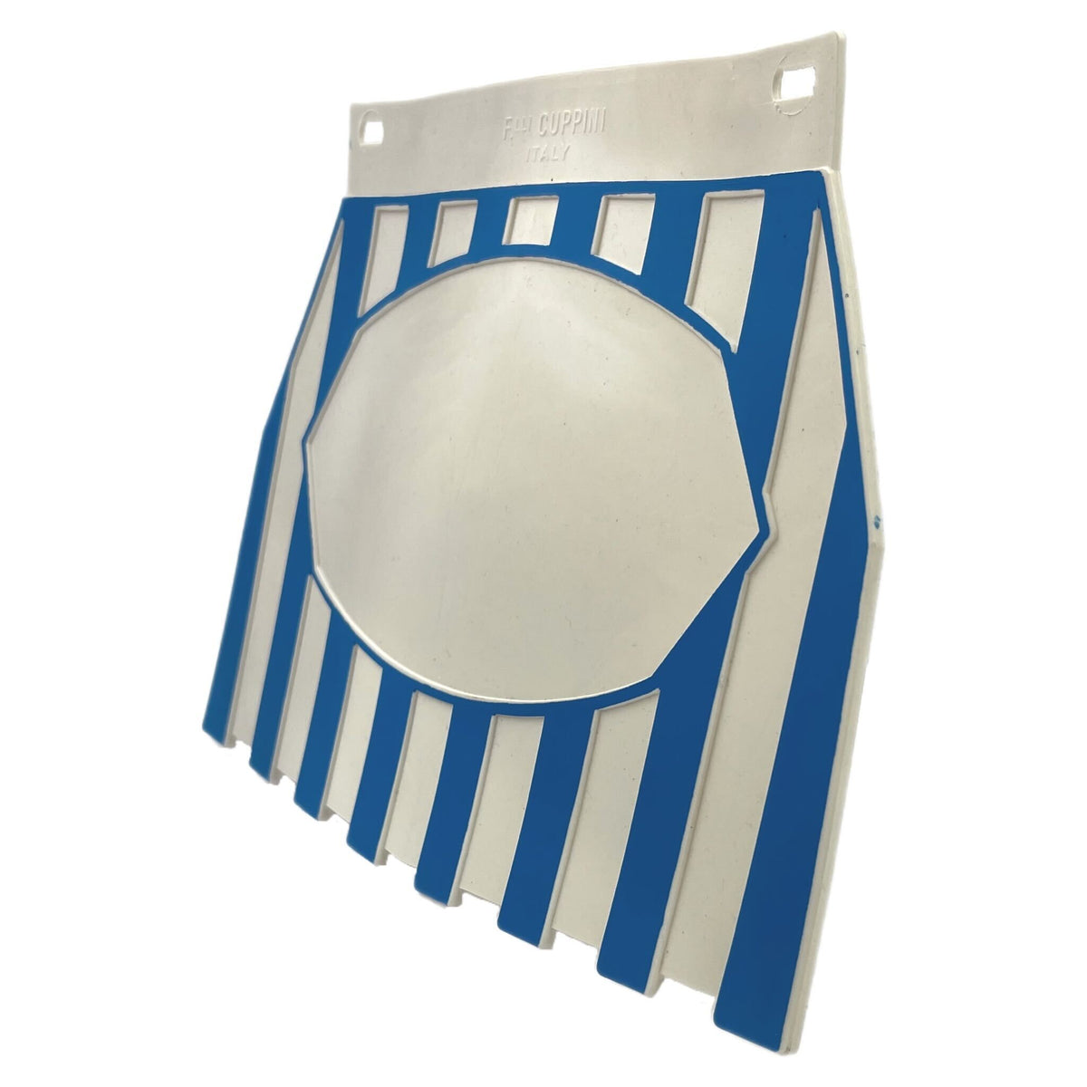 Vespa Lambretta Scooter Europa Striped Mudflap With Vespa Logo Blue & White