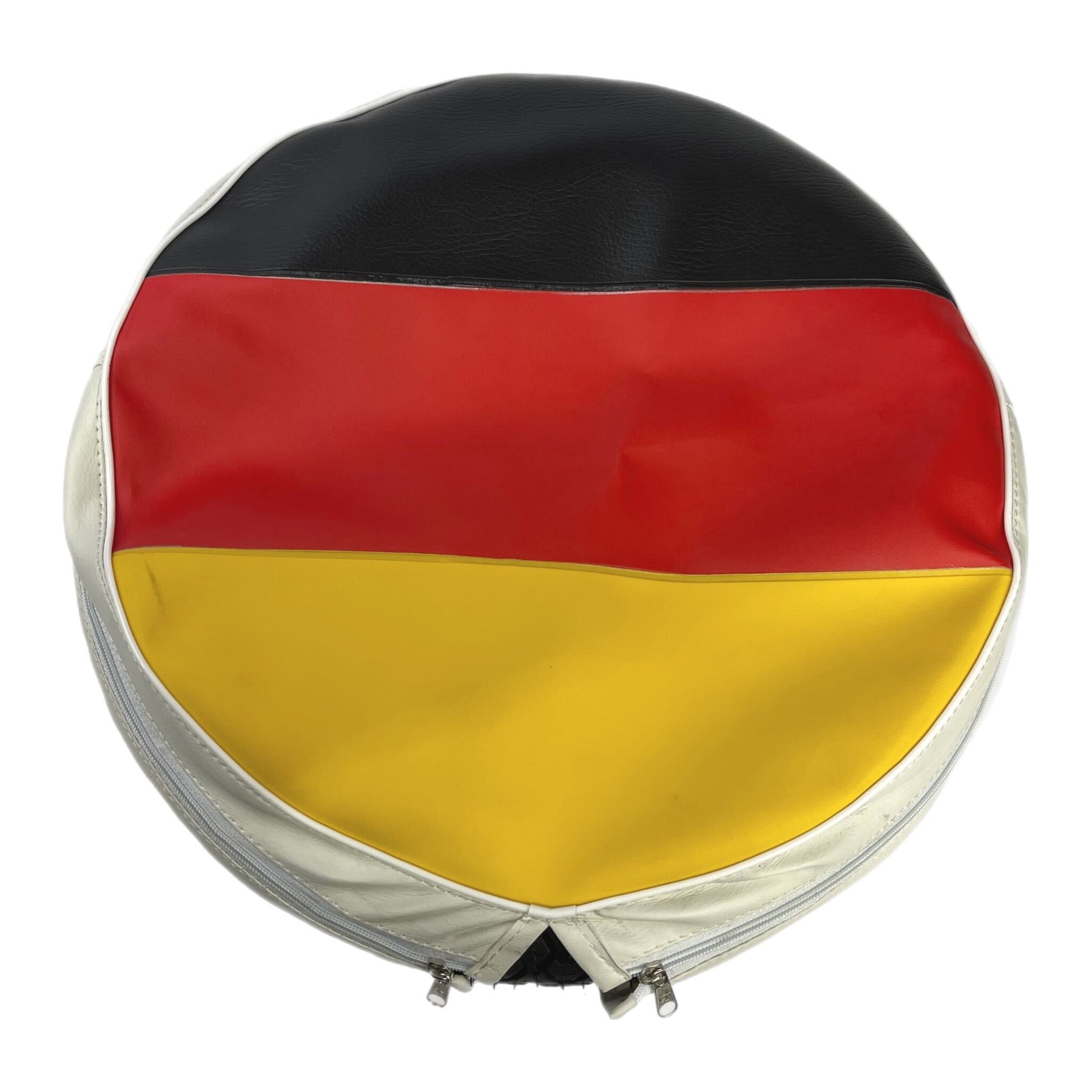 Vespa Lambretta Scooter German Flag 10" Spare Wheel Cover With White Back