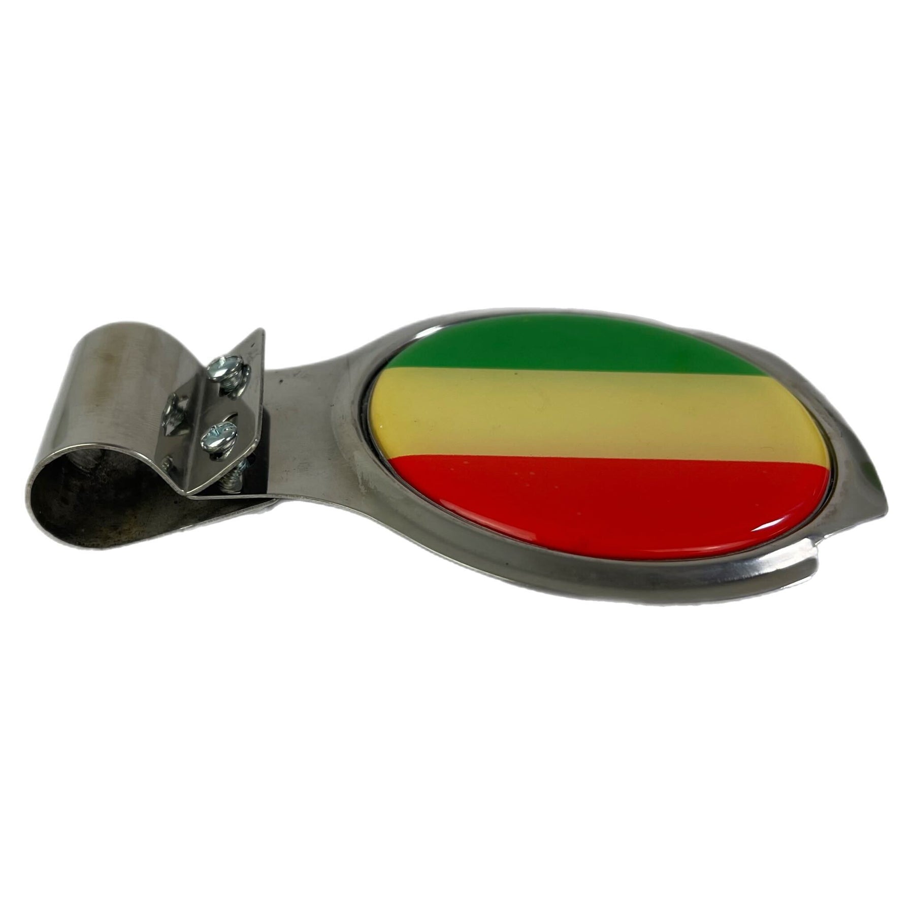 Vespa Lambretta Scooter Italian Italy Flag Badge Bar Badge/Plaque - Stainless Steel