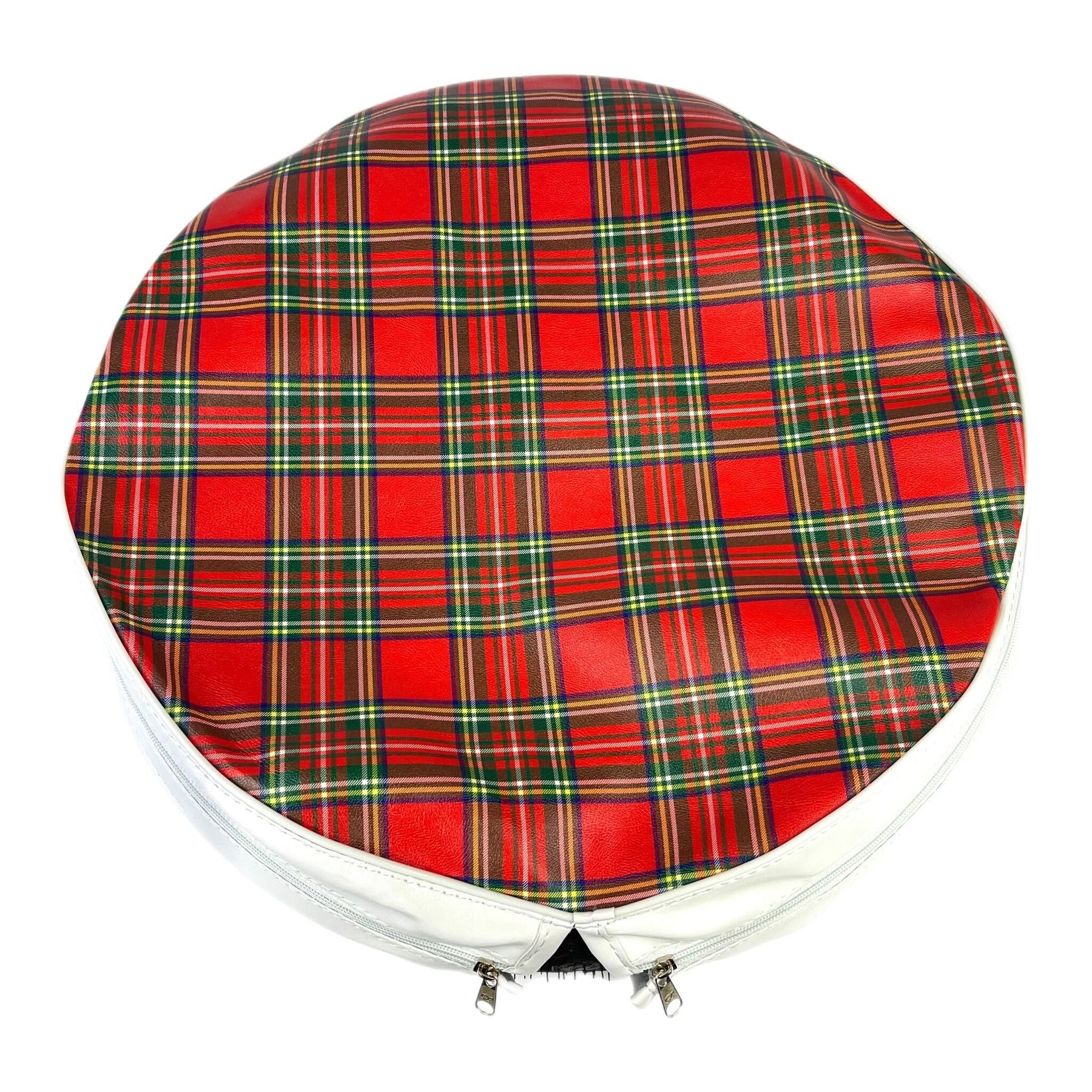 Vespa Lambretta Scooter Spare Wheel Cover 10" - Red Tartan