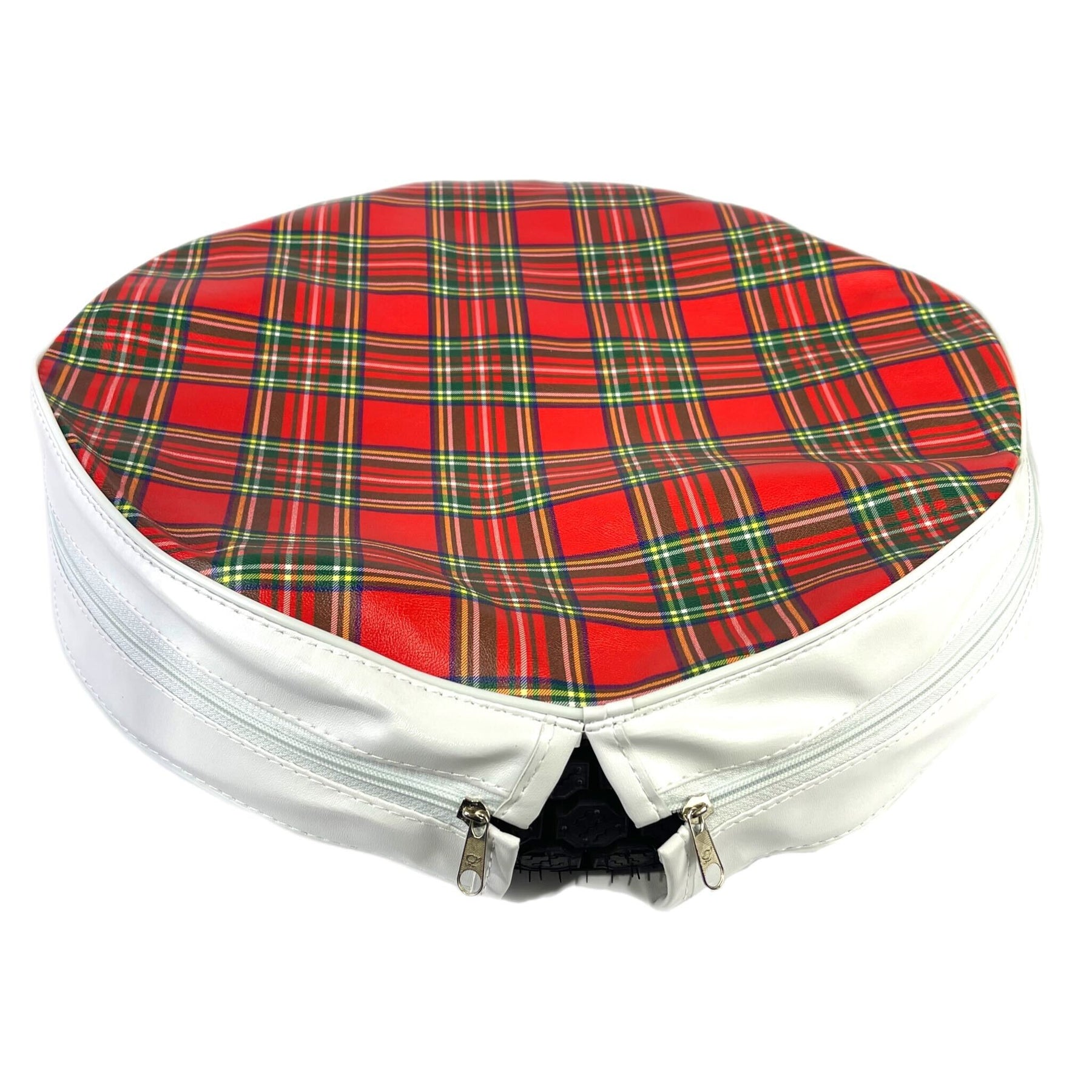 Vespa Lambretta Scooter Spare Wheel Cover 10" - Red Tartan
