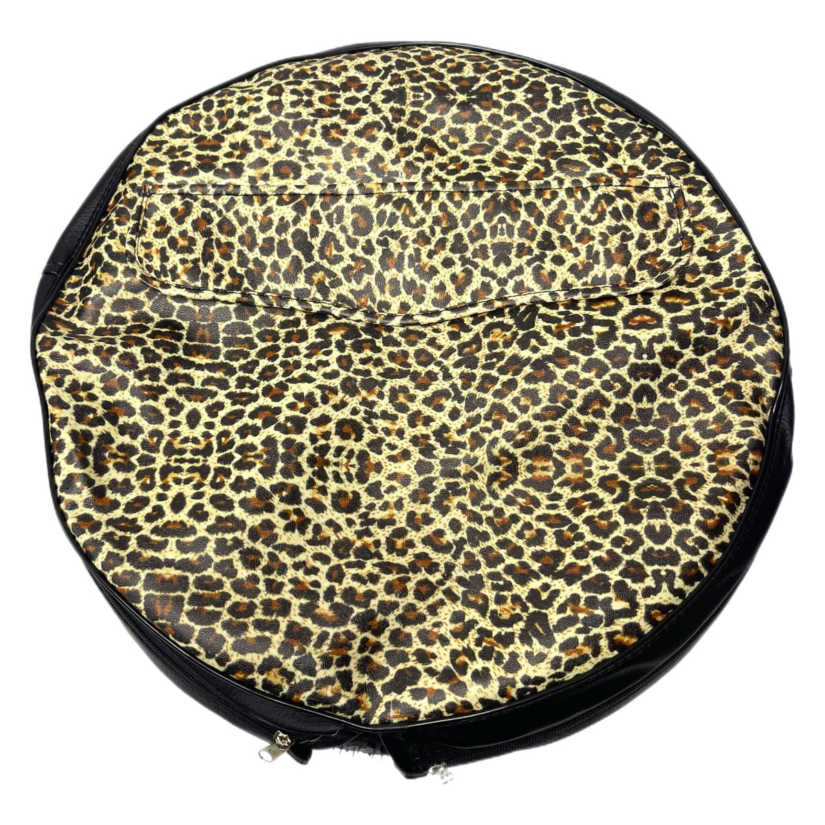 Vespa Lambretta Scooter Spare Wheel Cover With Pouch 10" - Leopard Print