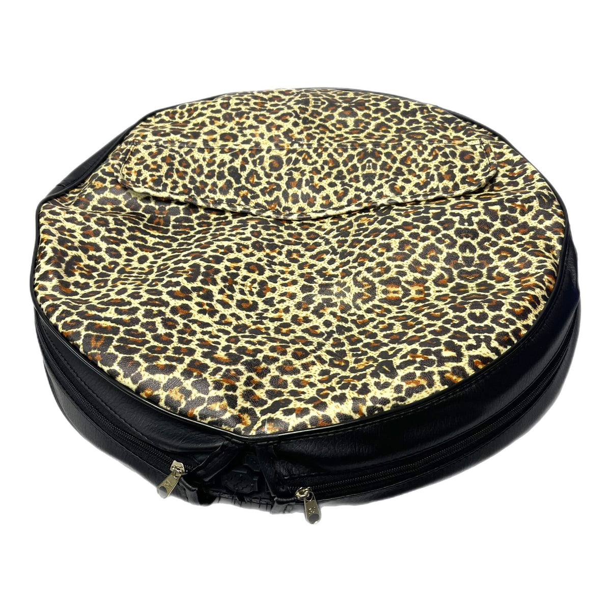 Vespa Lambretta Scooter Spare Wheel Cover With Pouch 10" - Leopard Print