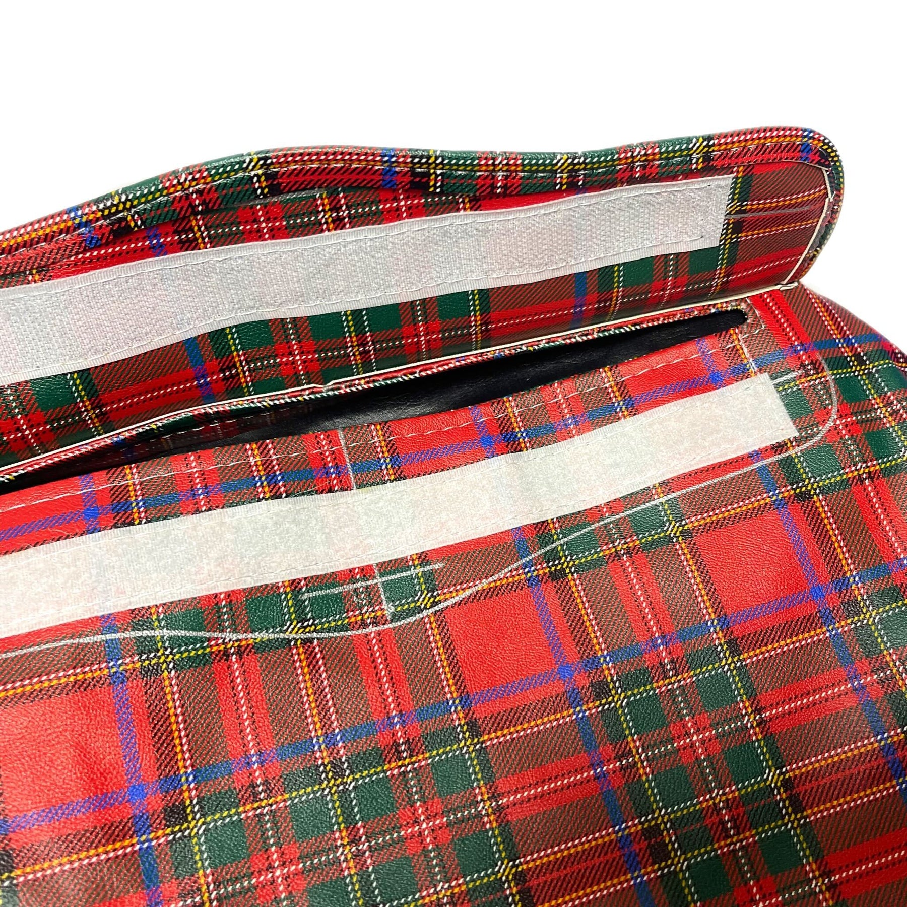 Vespa Lambretta Scooter Spare Wheel Cover With Pouch 10" - Red & Green Tartan