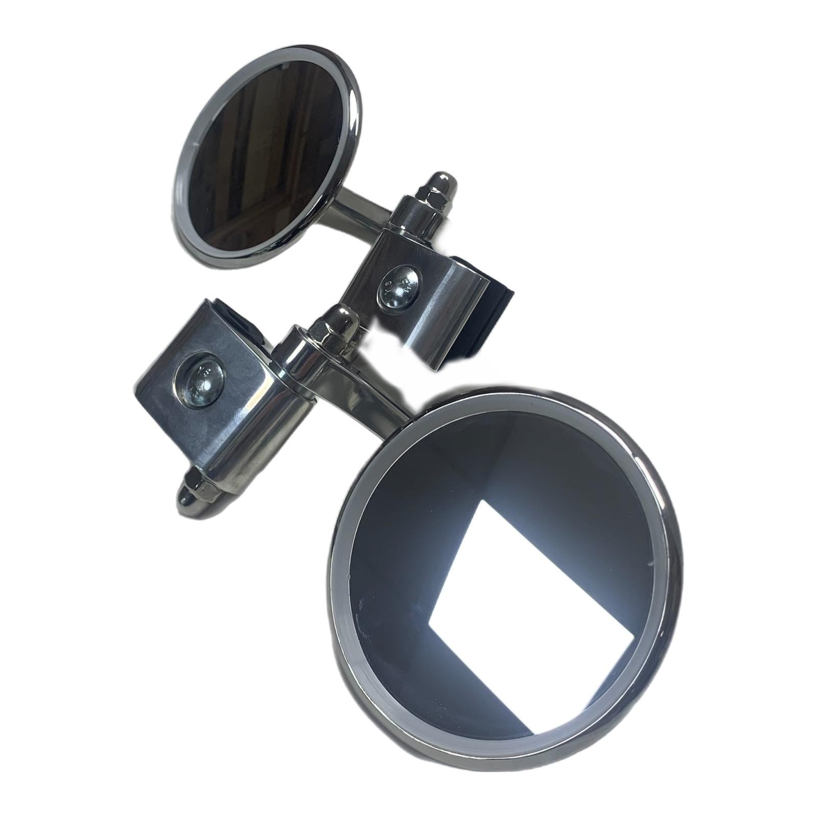 Vespa Lambretta Scooter Royal Alloy Scomadi Stadium Legshield Mirror Folding Type Round - Pair