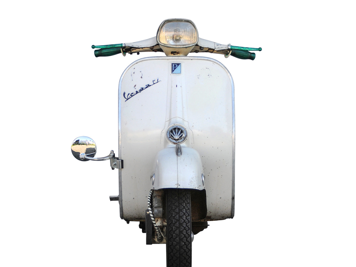 Vespa Lambretta Scooter Royal Alloy Scomadi Stadium Legshield Mirror Folding Type Round - Right Hand