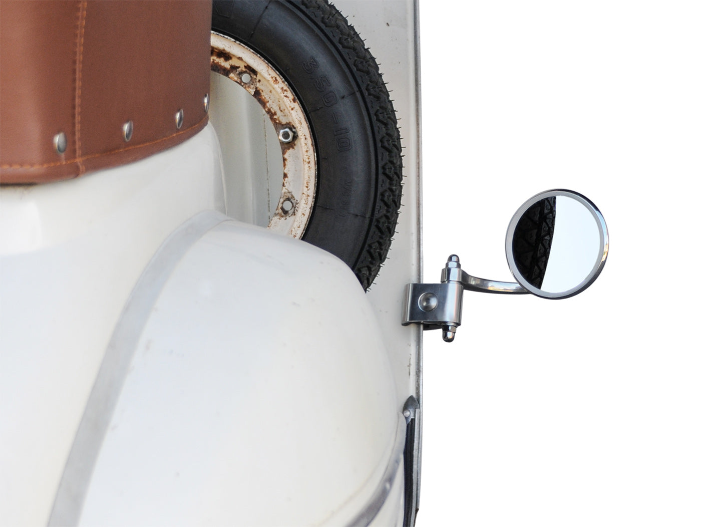Vespa Lambretta Scooter Royal Alloy Scomadi Stadium Legshield Mirror Folding Type Round - Right Hand