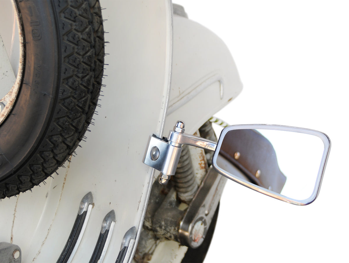 Vespa Lambretta Scooter Royal Alloy Scomadi Stadium Legshield Mirror Folding Type Stadium - Right Hand