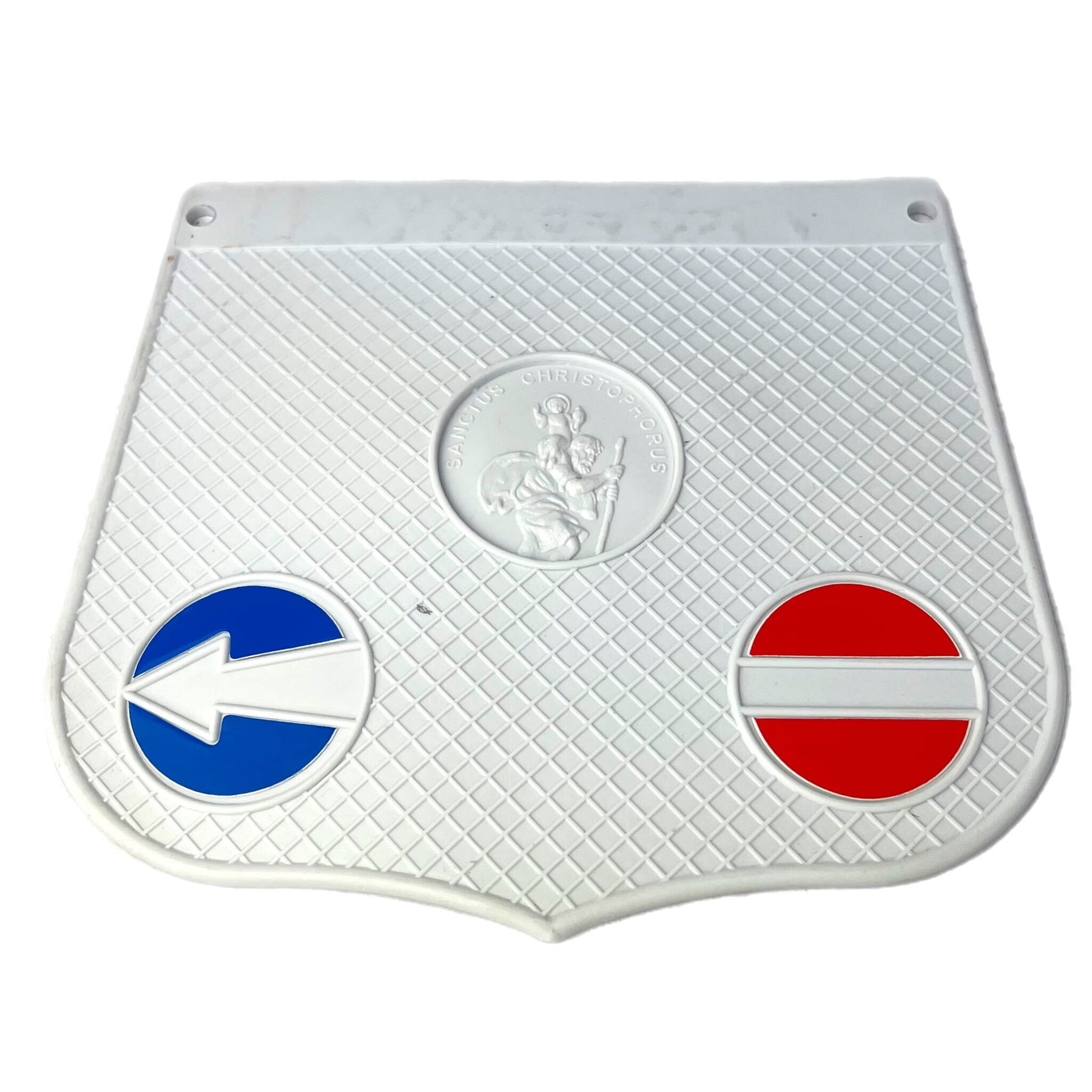 Vespa Lambretta Scooter St Christopher Style Mudflap - White