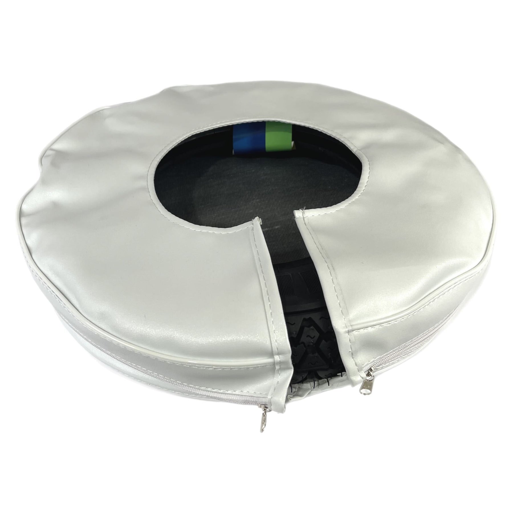 Vespa Lambretta Scooter White Spare Wheel Cover with Pocket 10" - White
