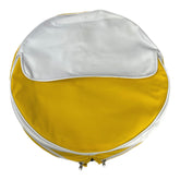 Vespa Lambretta Scooter Yellow & White Spare Wheel Cover With Pocket 10"