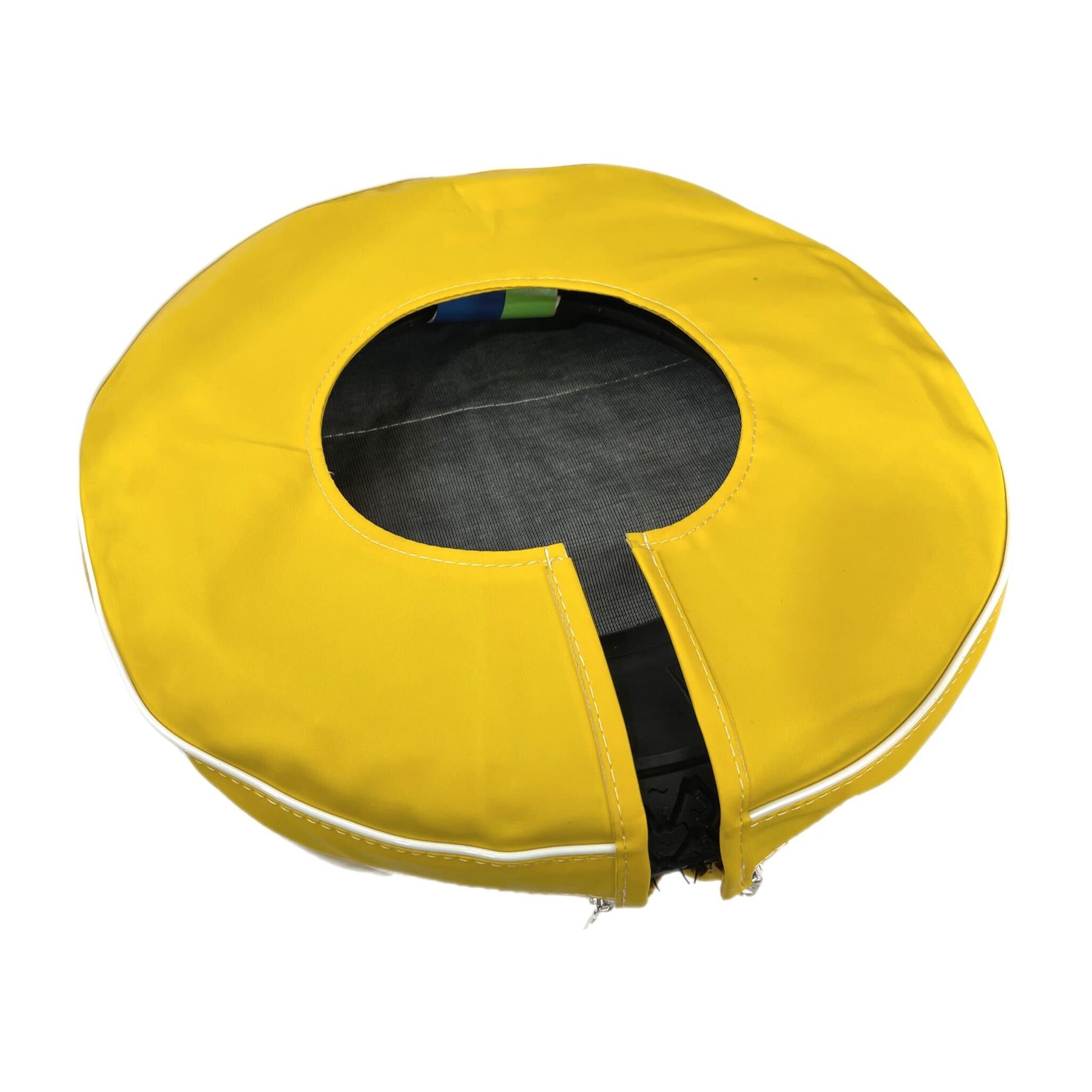 Vespa Lambretta Scooter Yellow & White Spare Wheel Cover With Pocket 10"