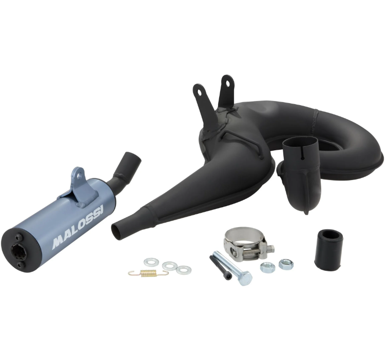 Vespa P200E PX200 Rally 200 MALOSSI Power Racing Exhaust Black Sound