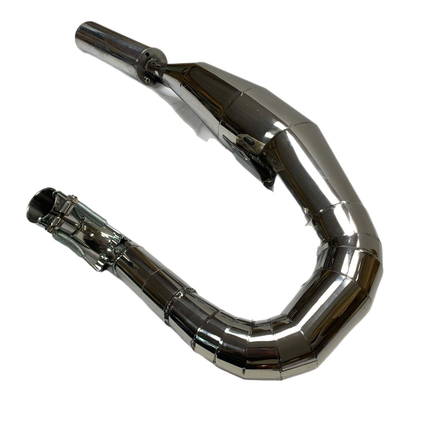 Vespa PX125 150 Sterling Expansion Performance Exhaust - Left Hand - Stainless Steel