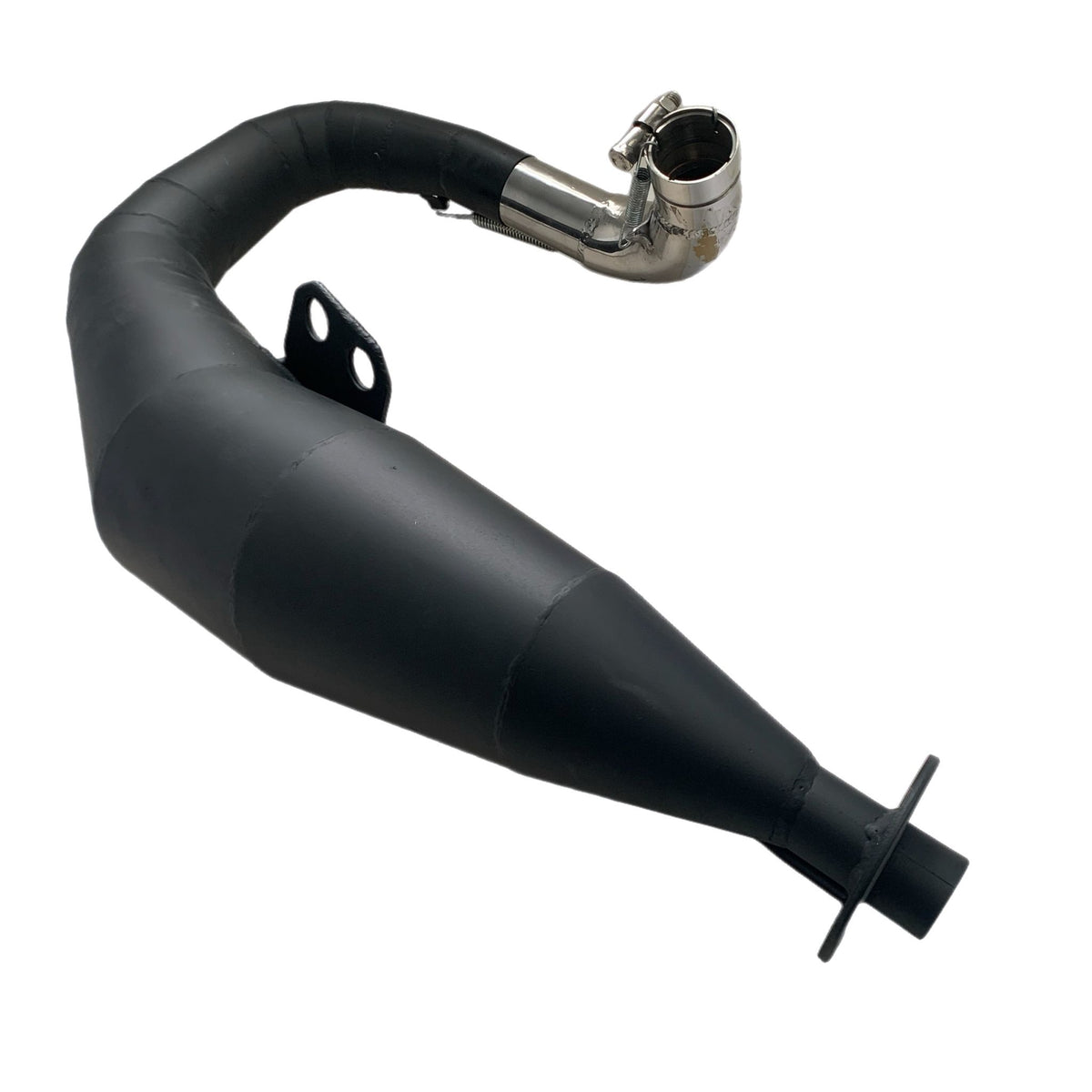 Vespa PX125 P125X LML Sterling Expansion Performance Exhaust - Left Hand - Black with Stainless End Can