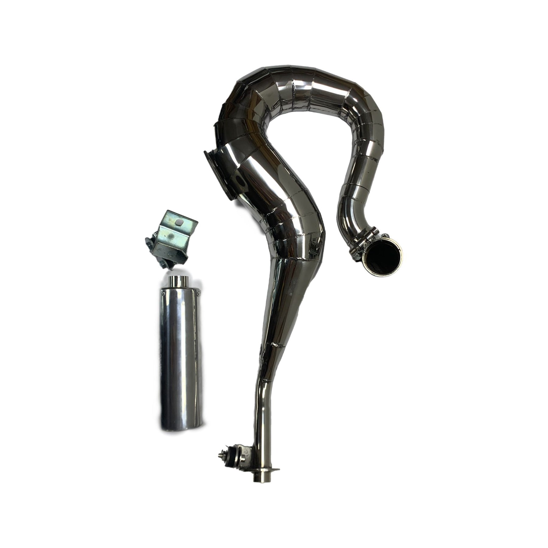 Vespa PX200 P200 Sterling Expansion Performance Exhaust - Right Hand - Stainless Steel