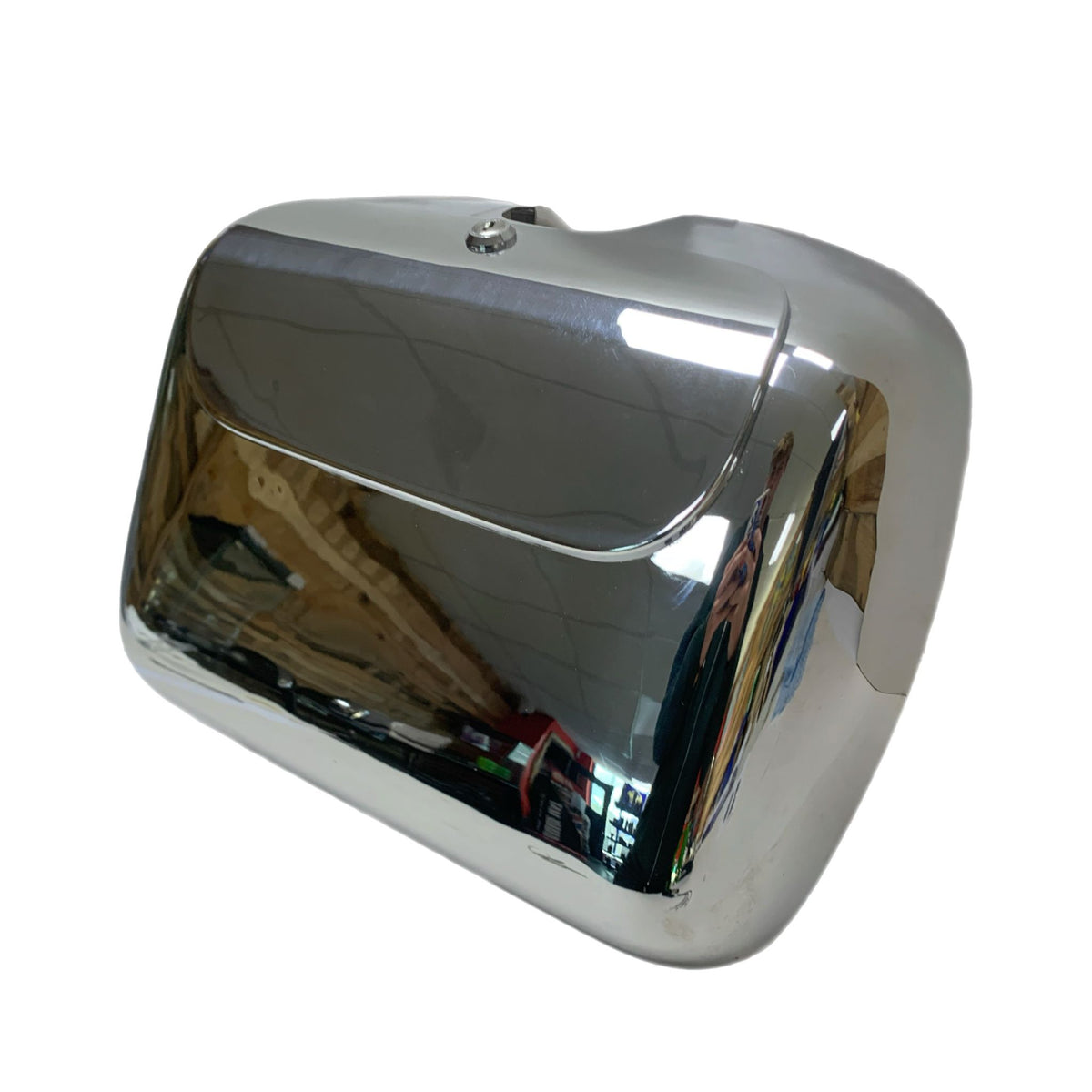 Vespa PX GS Style Tool Box and Lid Assembly - Chrome