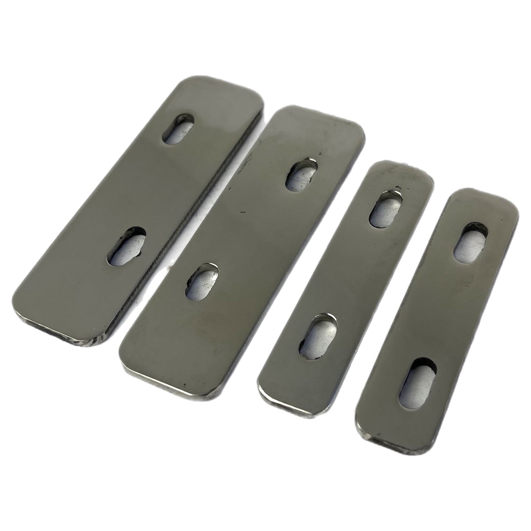 Vespa PX PE T5 Centre Stand Mounting Strengthening Plates - Stainless Steel