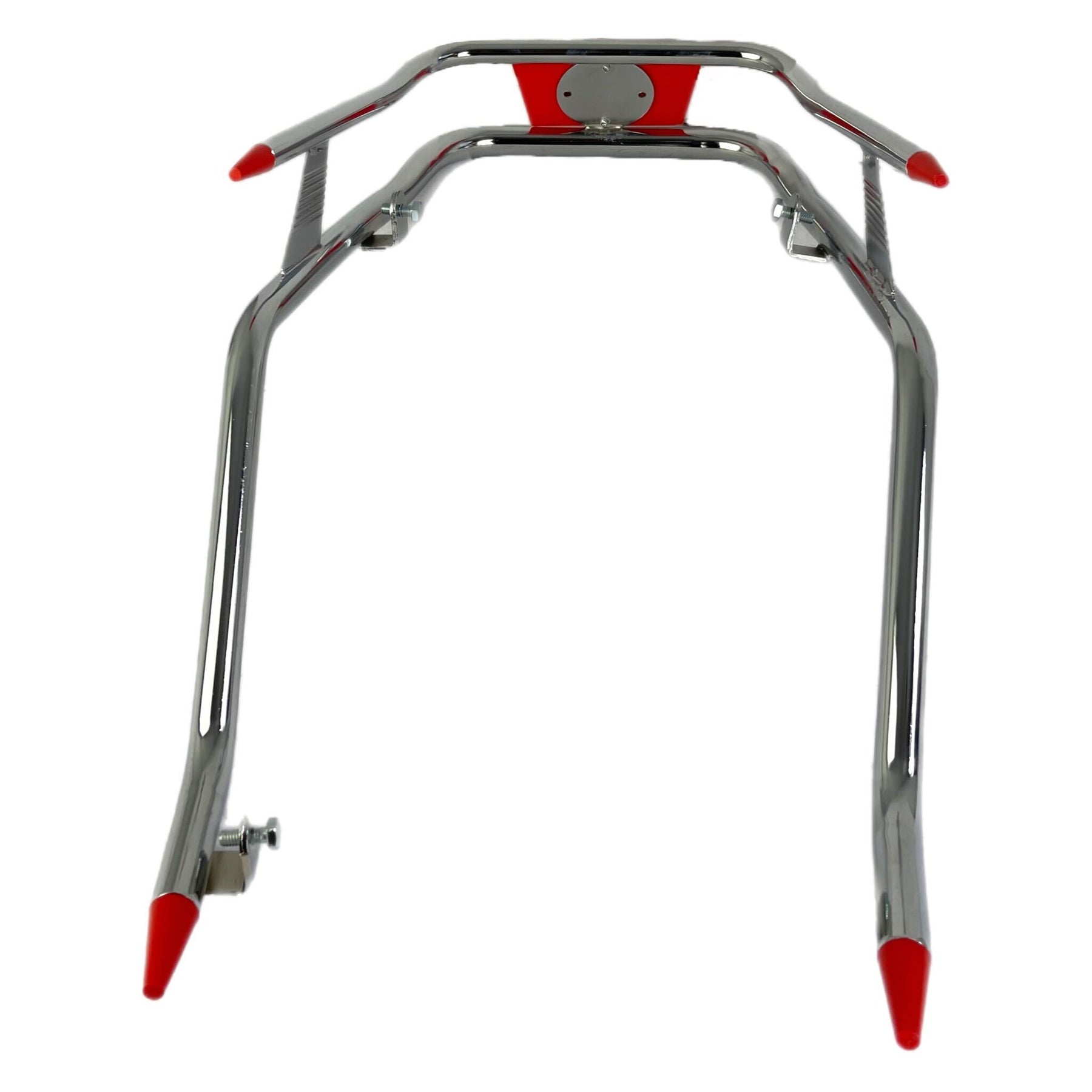 Vespa PX PE T5 Chrome Front Bumper Bar - Red Trim