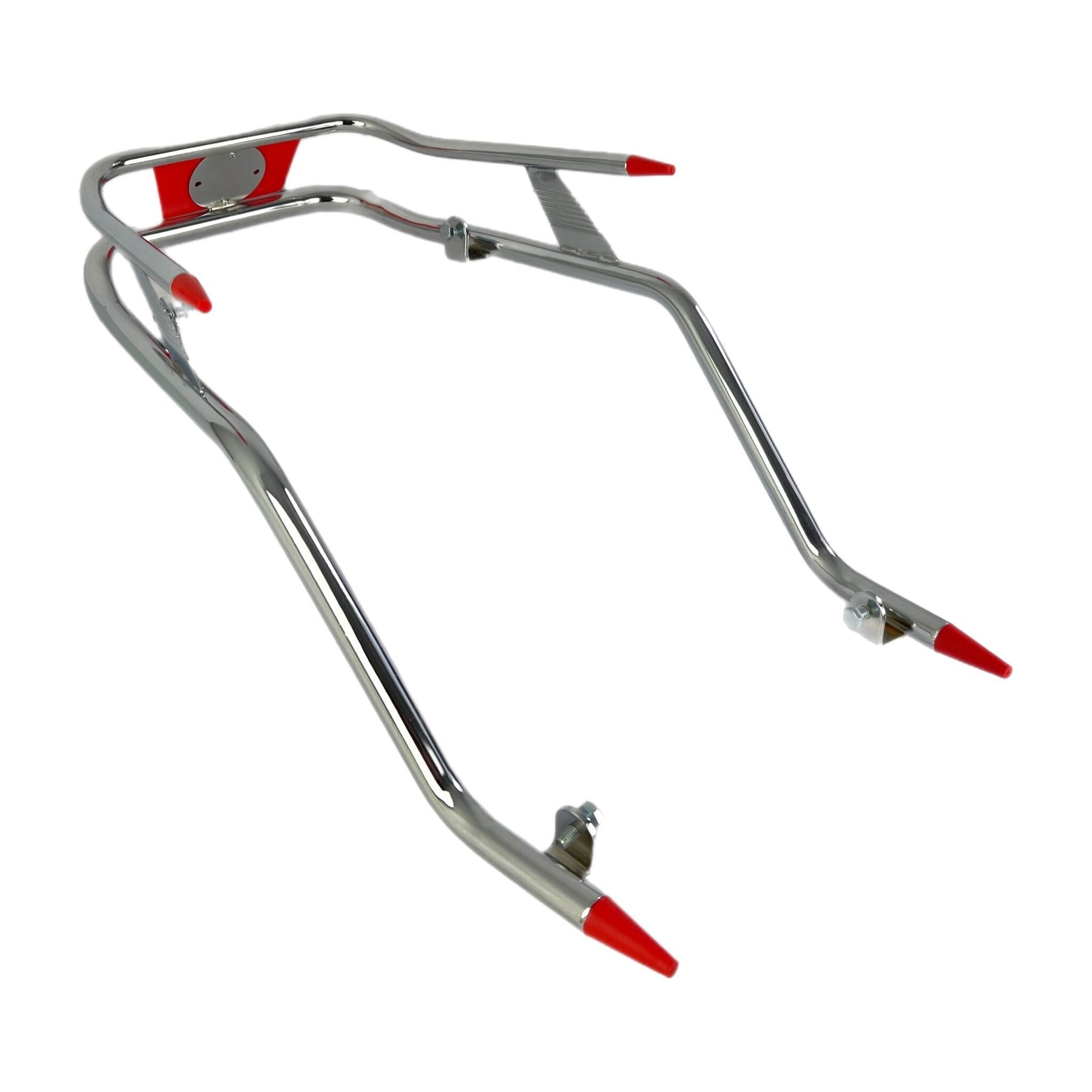 Vespa PX PE T5 Chrome Front Bumper Bar - Red Trim