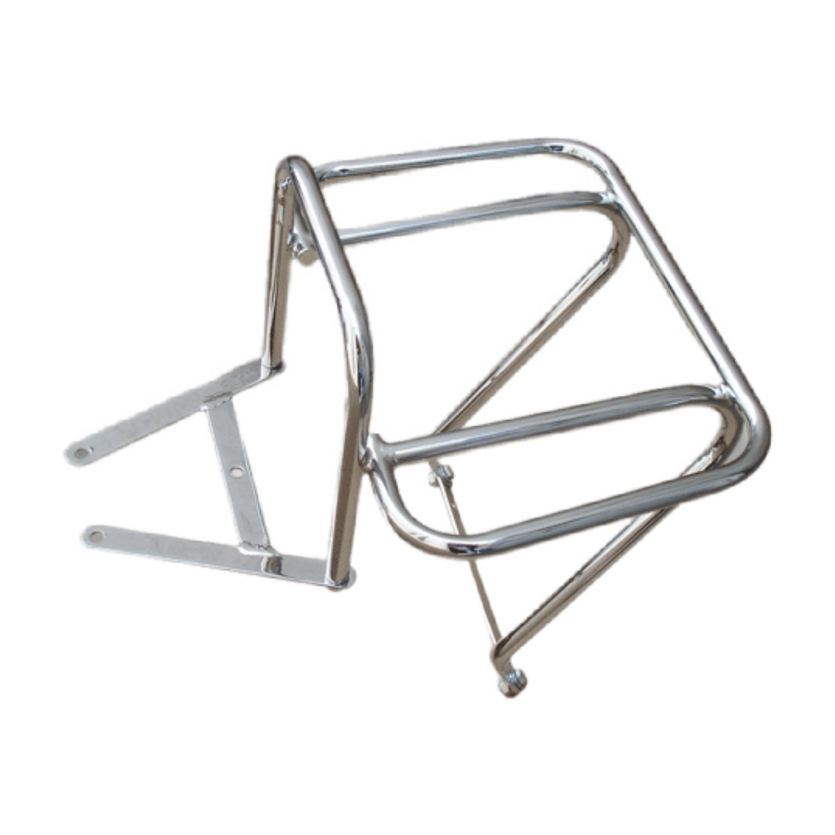 Vespa T5 Mk1 Rear Top Box Flat Carrier - Polished Stainless Steel