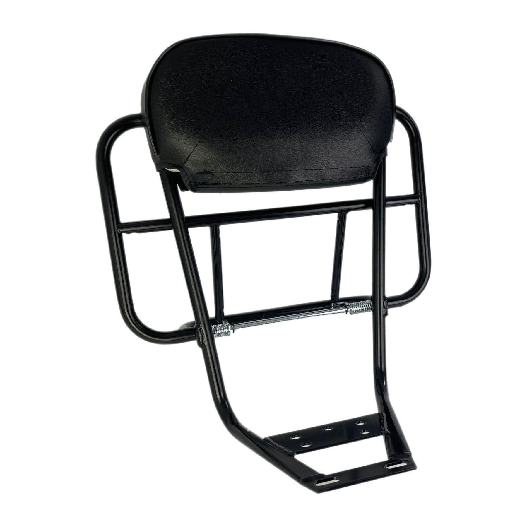 Vespa PX PE T5 Lambretta Series 1 2 3 Backrest & Rear Carrier Cuppini 2 In 1 Universal - Black