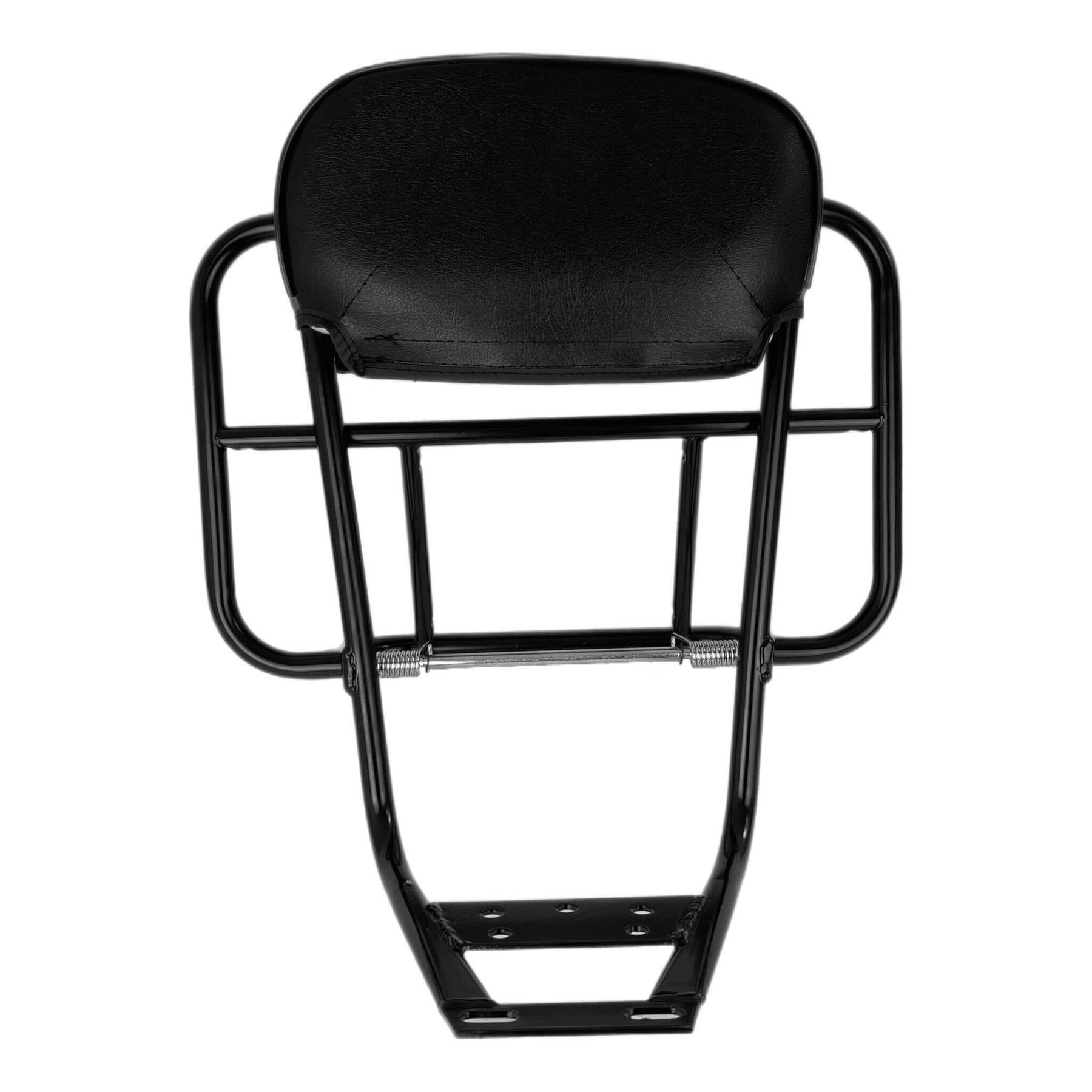 Vespa PX PE T5 Lambretta Series 1 2 3 Backrest & Rear Carrier Cuppini 2 In 1 Universal - Black