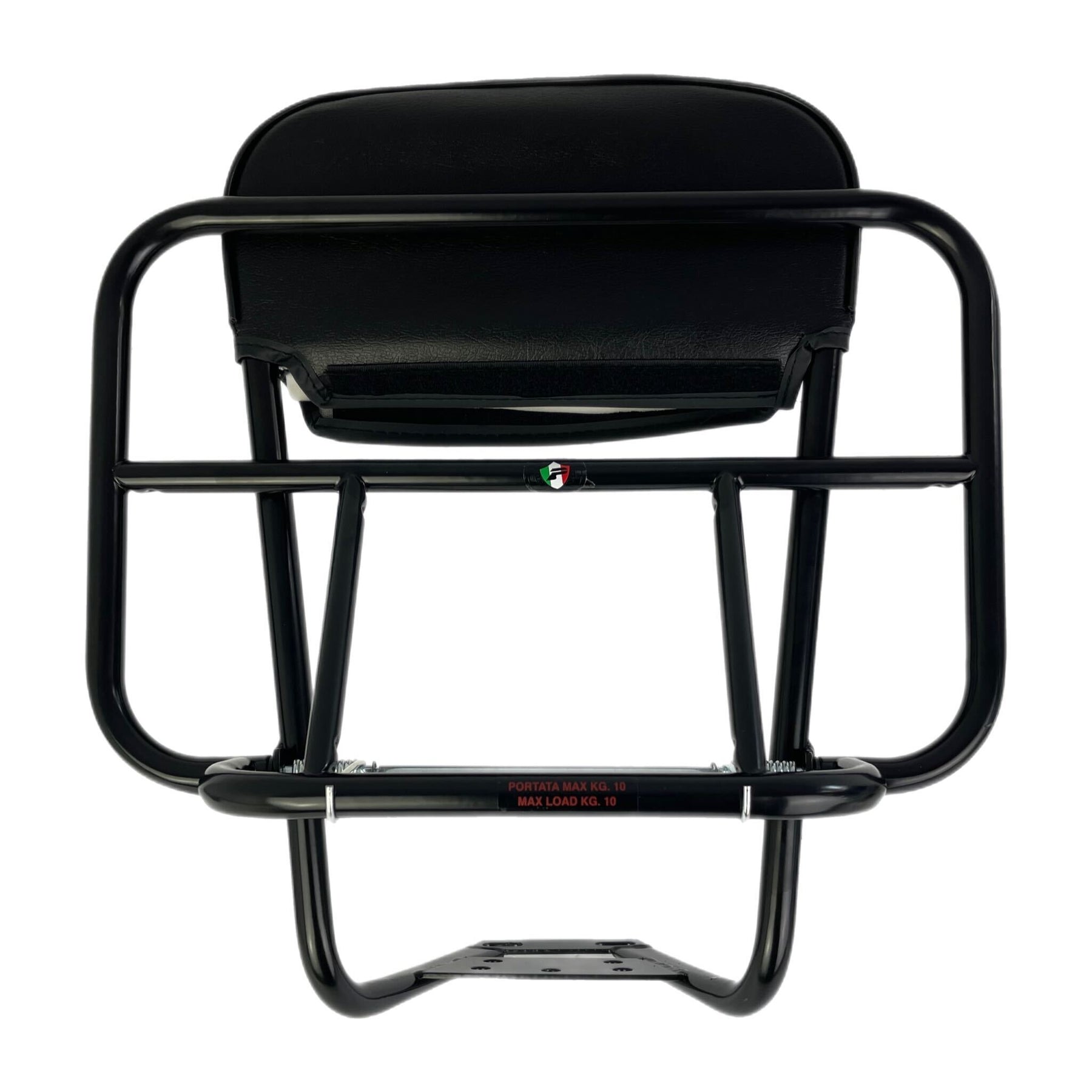 Vespa PX PE T5 Lambretta Series 1 2 3 Backrest & Rear Carrier Cuppini 2 In 1 Universal - Black