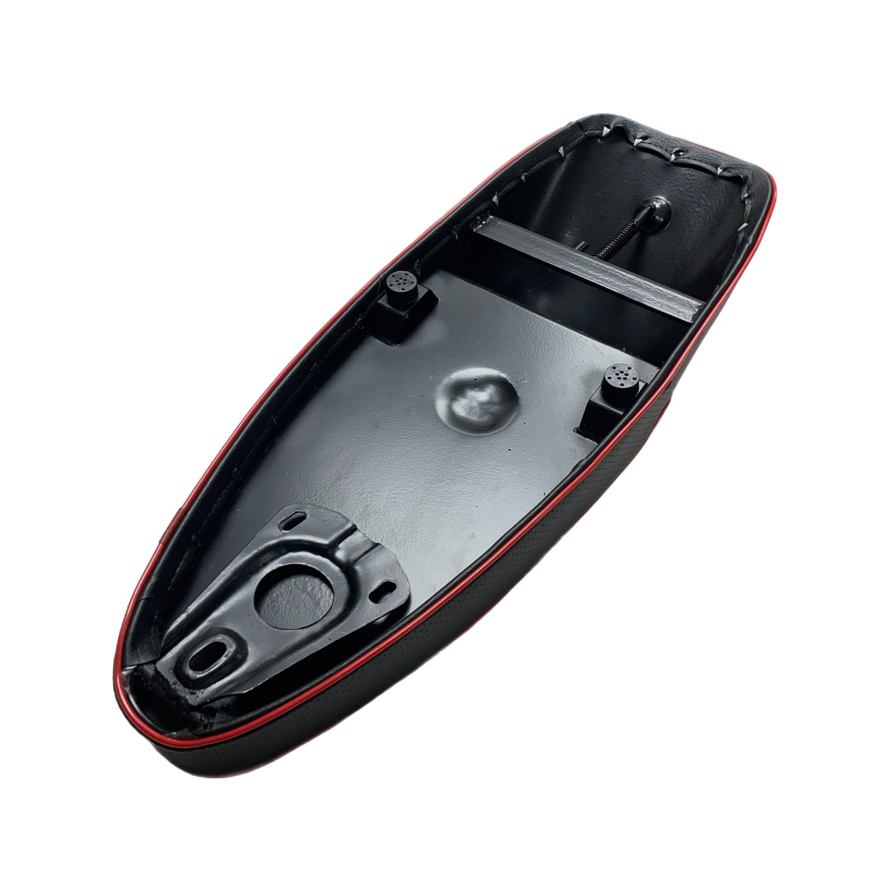 Vespa PX PE LML T5 Classic Racing Seat Slim Style - Black with Red Piping
