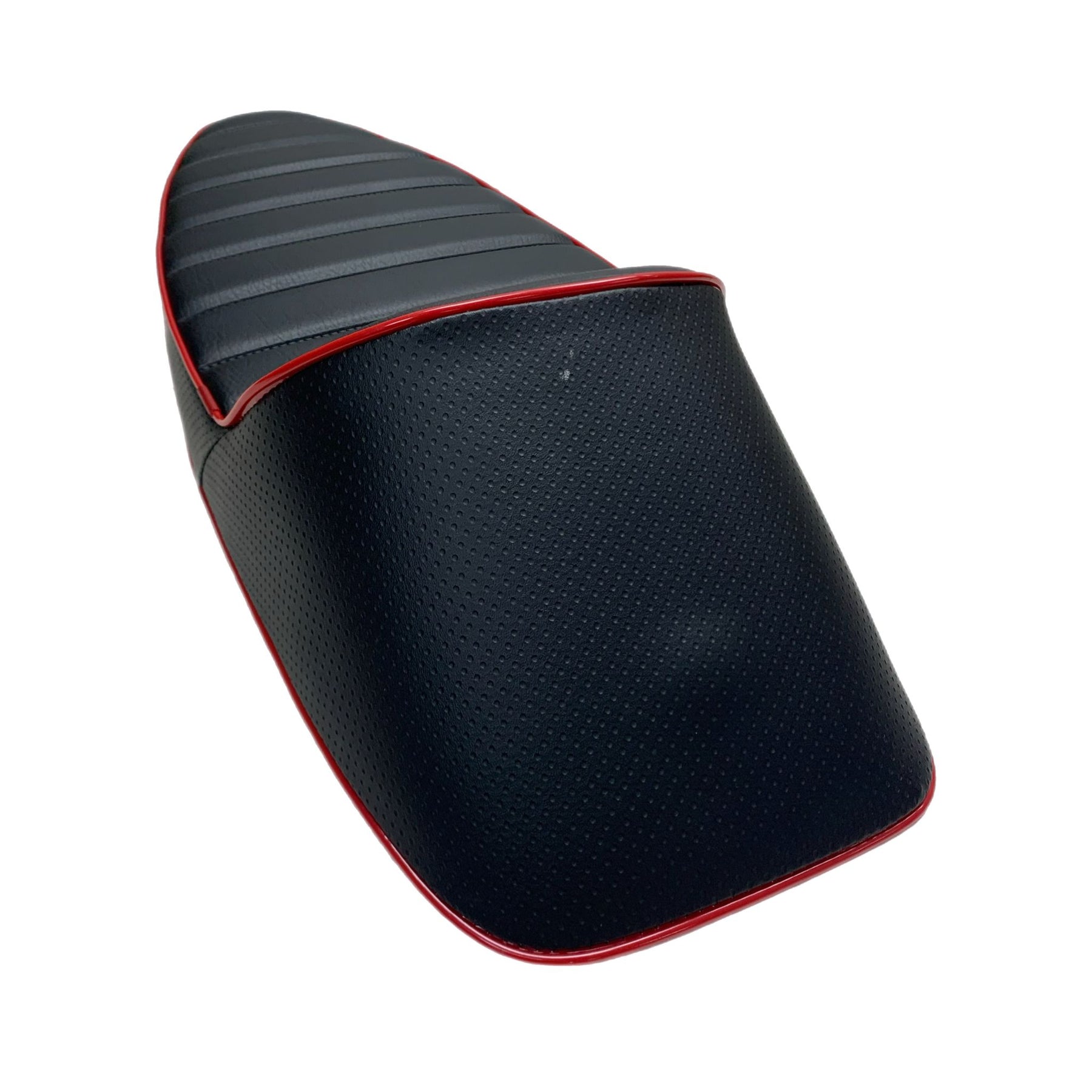 Vespa PX PE LML T5 Classic Racing Seat Slim Style - Black with Red Piping
