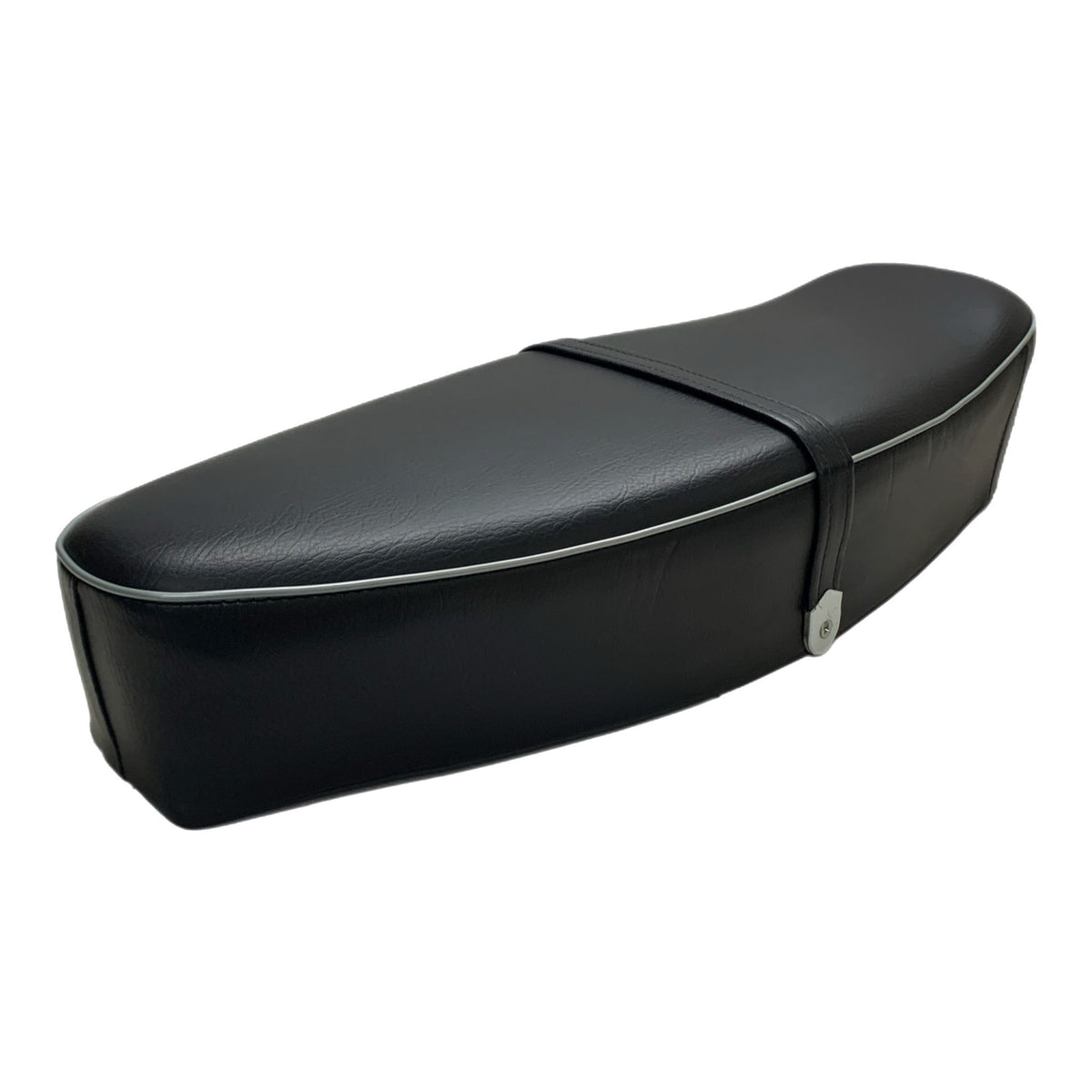 Vespa Sprint Super GT GL GTR Old Vespa Standard Seat - Black with Grey Piping