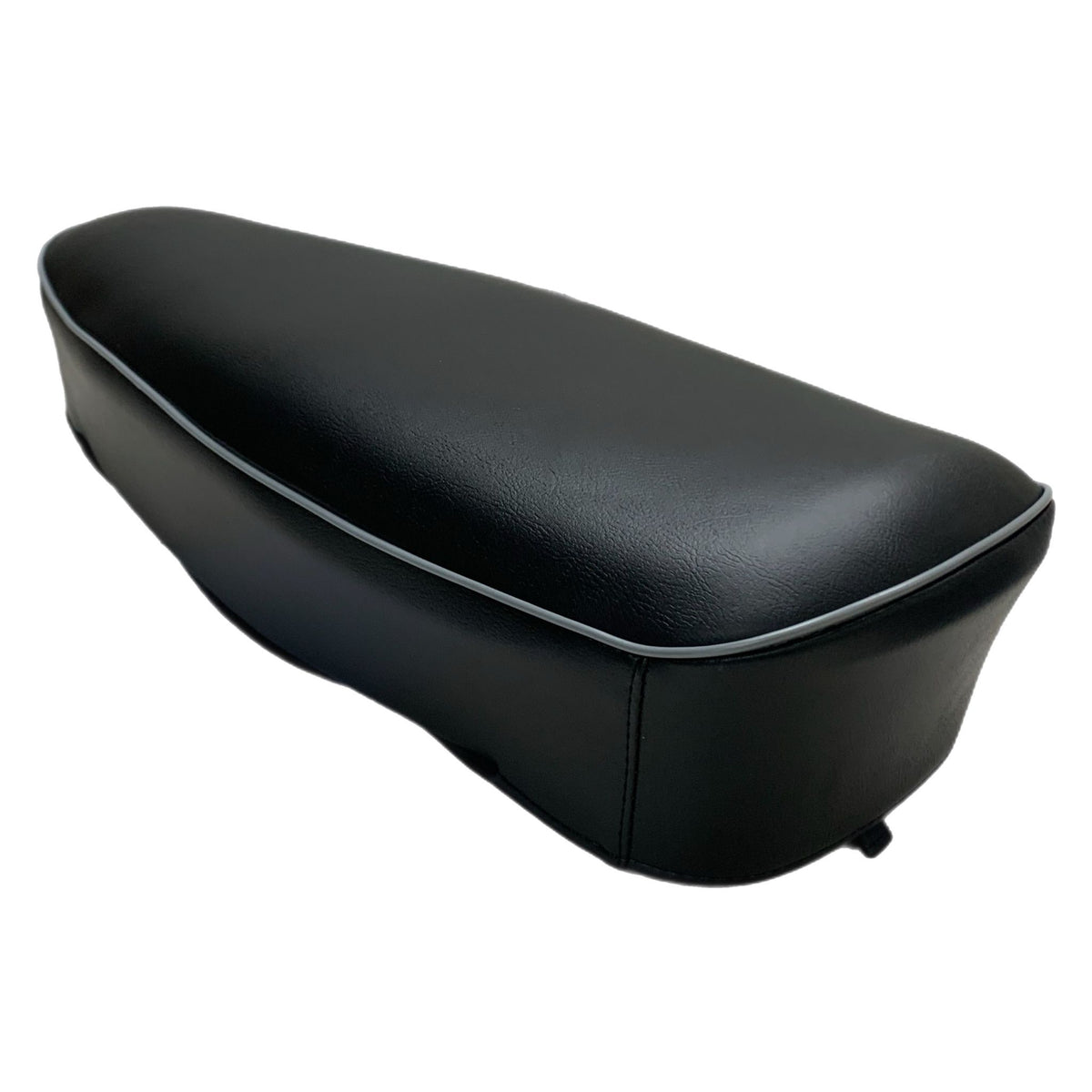 Vespa V50 V90 V100 Prim Et3 Dual Seat - Black with Grey Piping - Italian