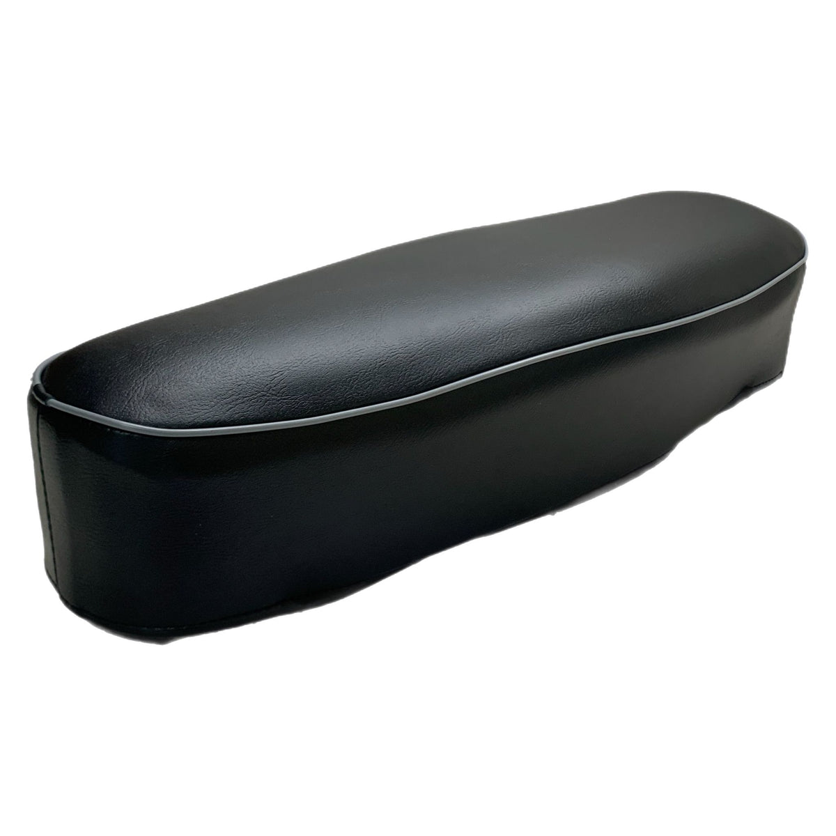 Vespa V50 V90 V100 Prim Et3 Dual Seat - Black with Grey Piping - Italian