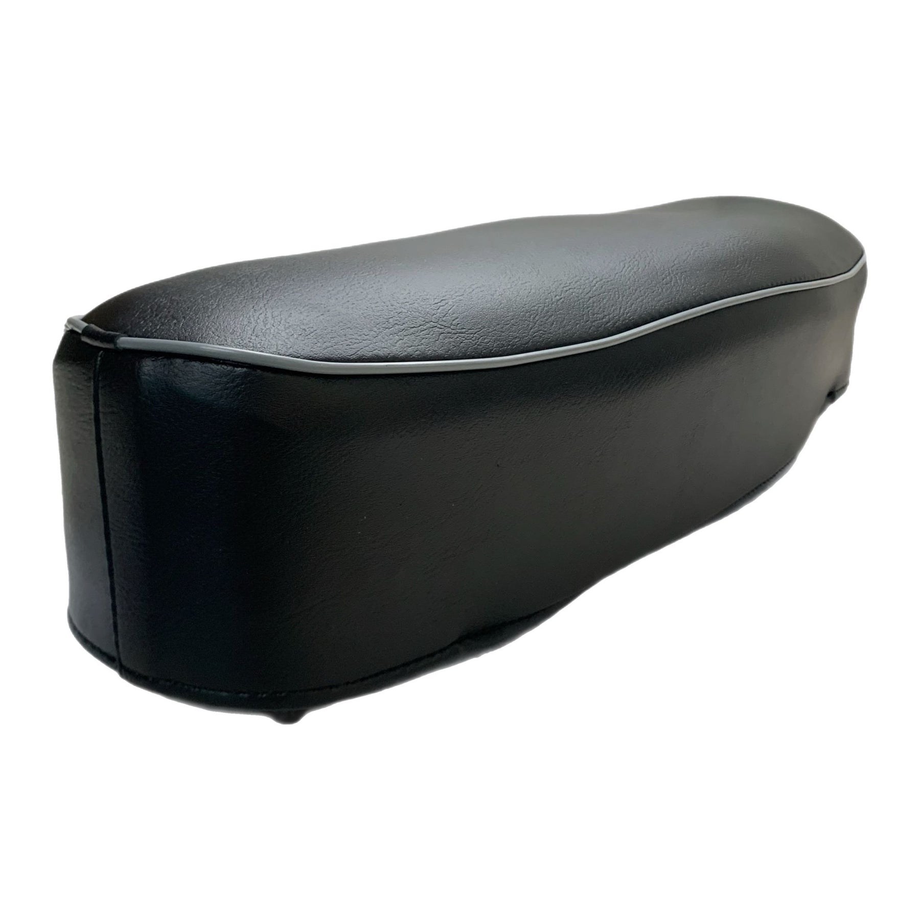 Vespa V50 V90 V100 Prim Et3 Dual Seat - Black with Grey Piping - Italian
