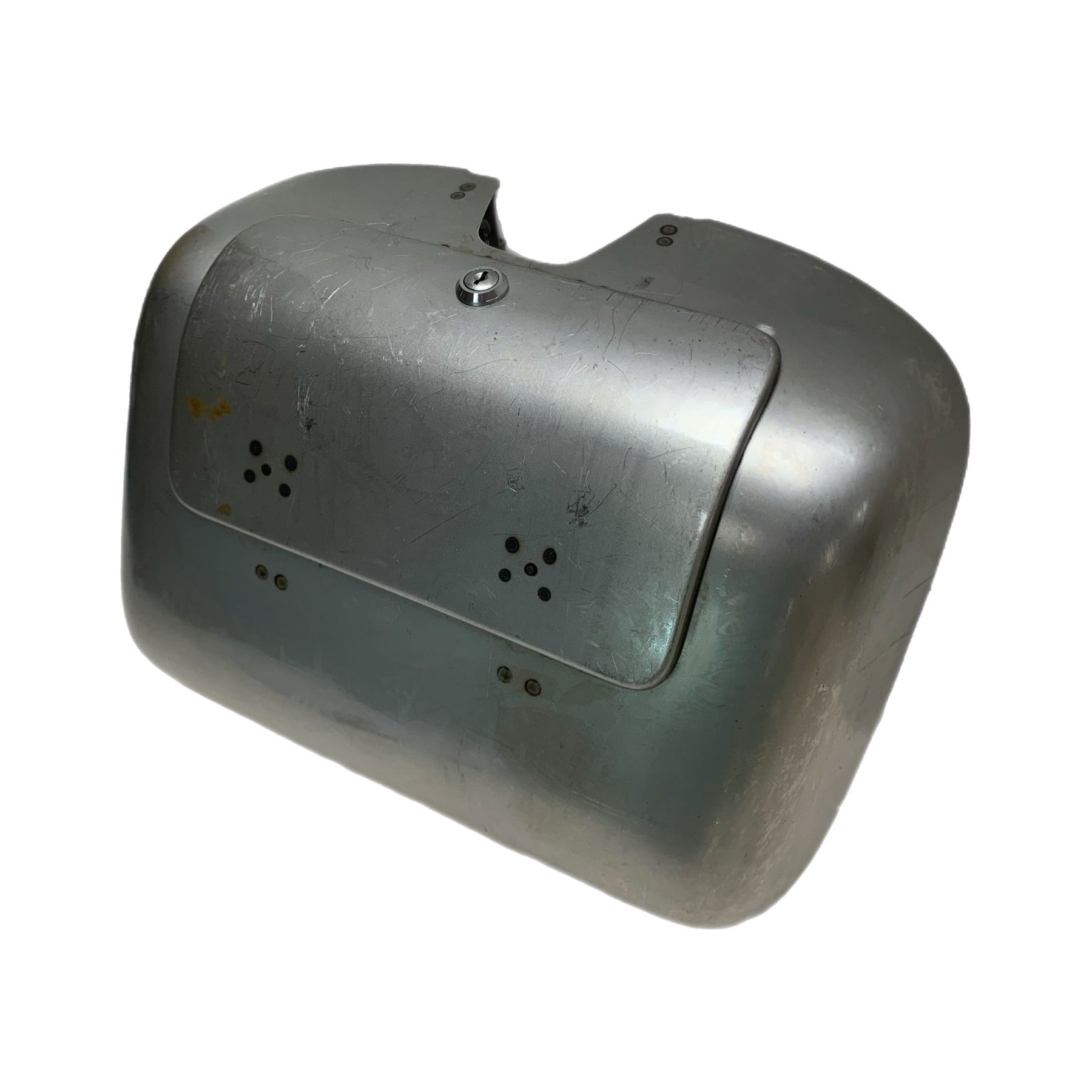 Vespa VBB/VBA Tool Box and Lid Assembly - Bare Metal