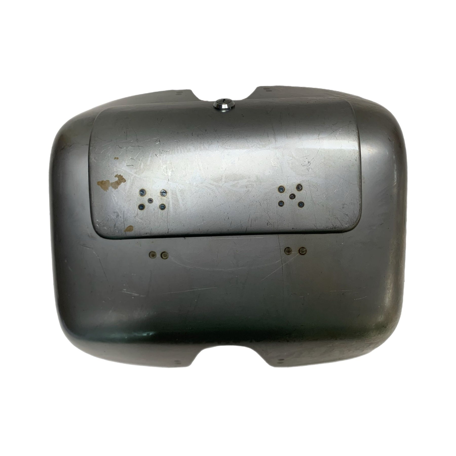 Vespa VBB/VBA Tool Box and Lid Assembly - Bare Metal