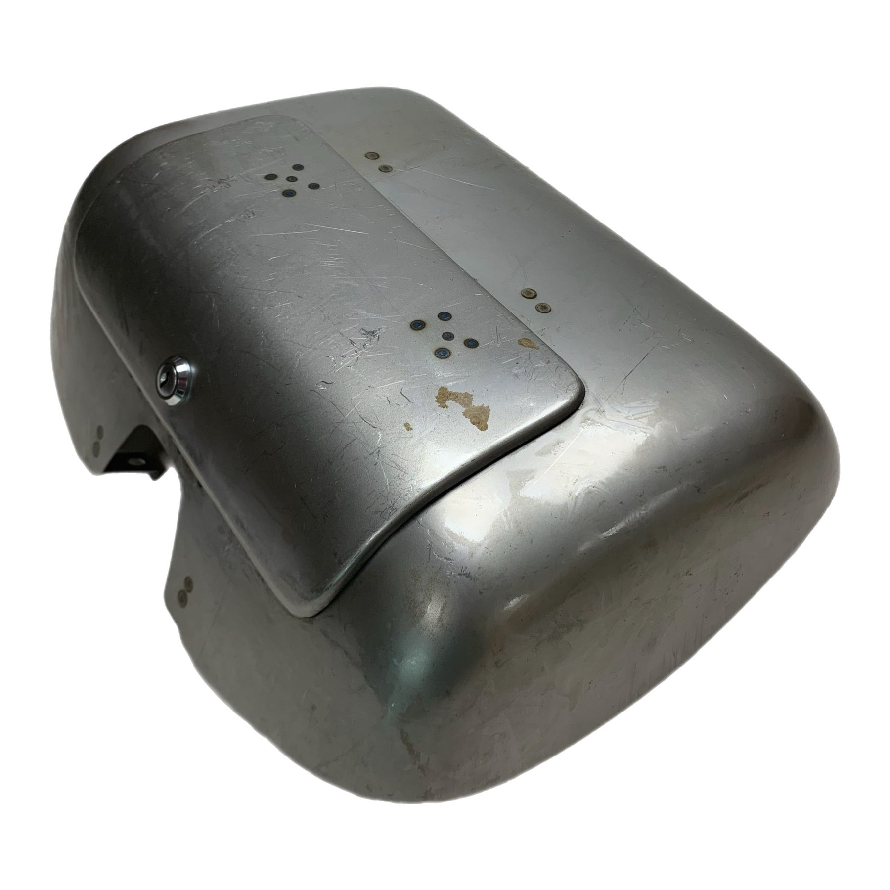 Vespa VBB/VBA Tool Box and Lid Assembly - Bare Metal