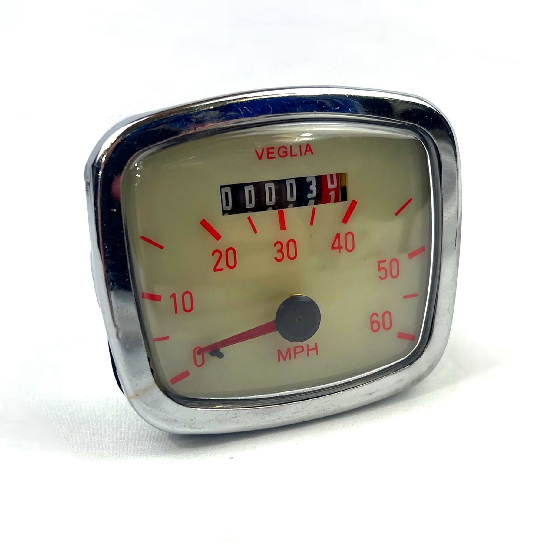 Vespa VNB VNA APE 60 MPH Speedometer - Cream Face