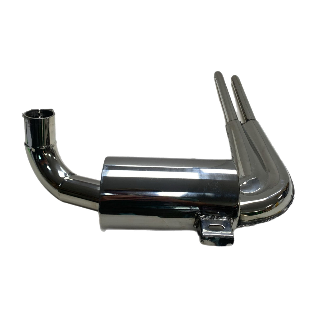 Vespa Wideframe VM1-2 VL1-3 VB1 Abarth Replica Retro Twin Exhaust - Stainless Steel