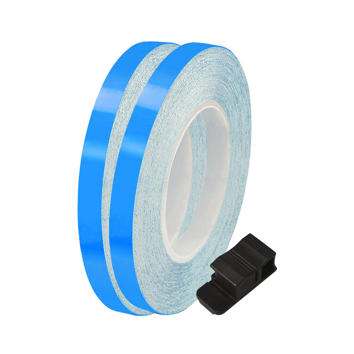 Bike It Reflective Wheel Stripes 7mm Light Blue Motorcycle