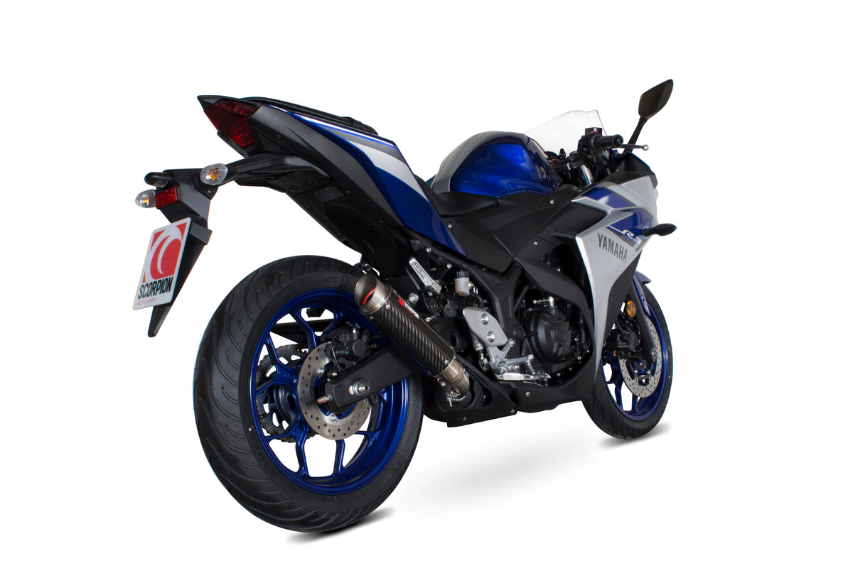 Yamaha YZF R3/R25 (2015–2021) Scorpion Exhaust RP-1 GP Slip-on - Carbon Fibre