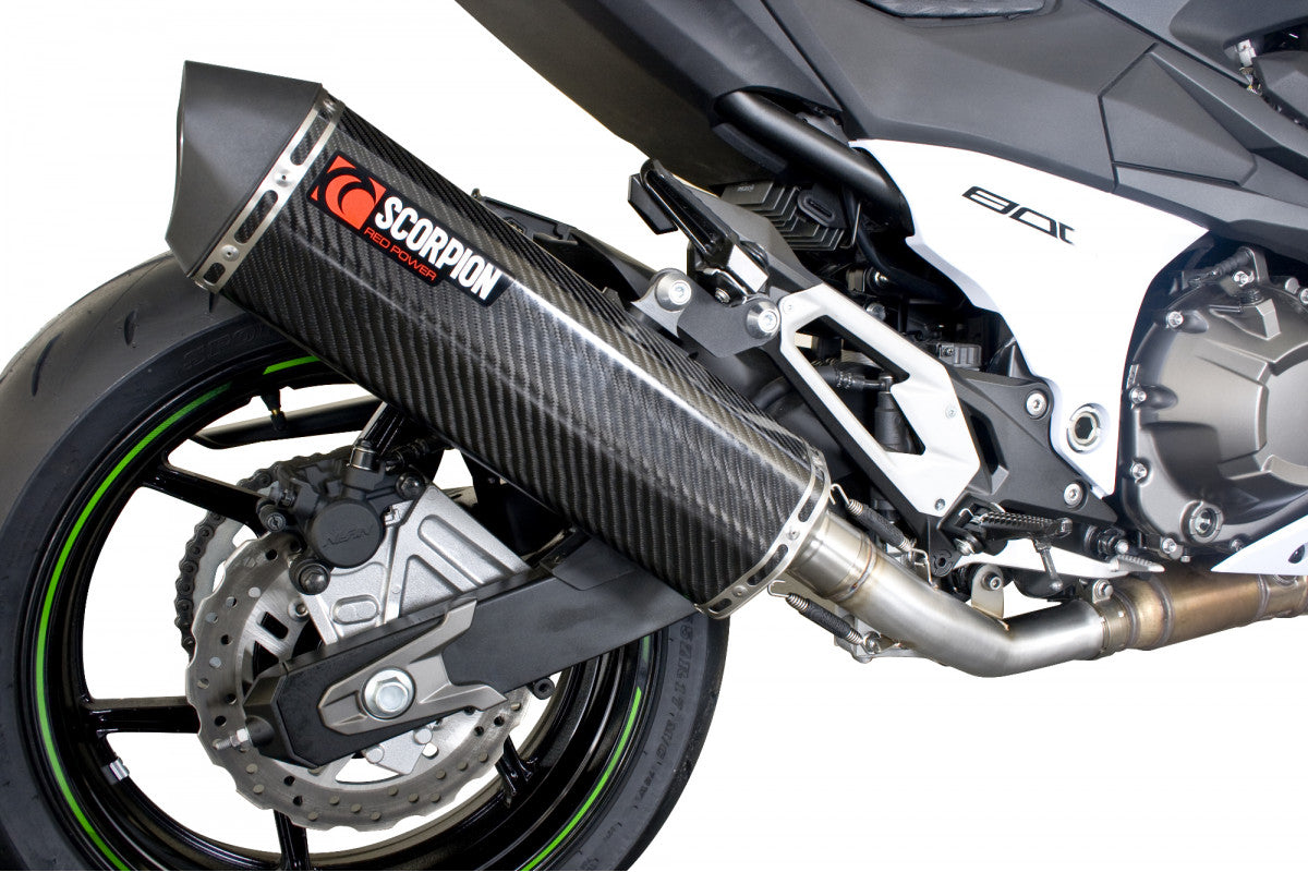 Kawasaki Z 800 (2013–2016) Scorpion Exhaust Serket Parallel Slip-on - Carbon Fibre