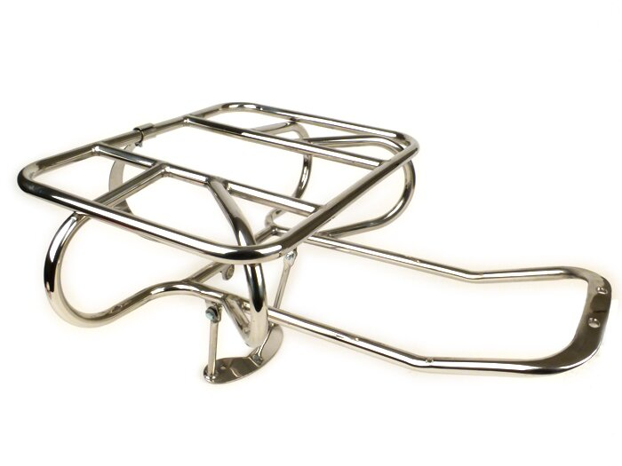 Lambretta Series 2 Li TV Horizontal Spare Wheel Carrier - Polished Stainless Steel