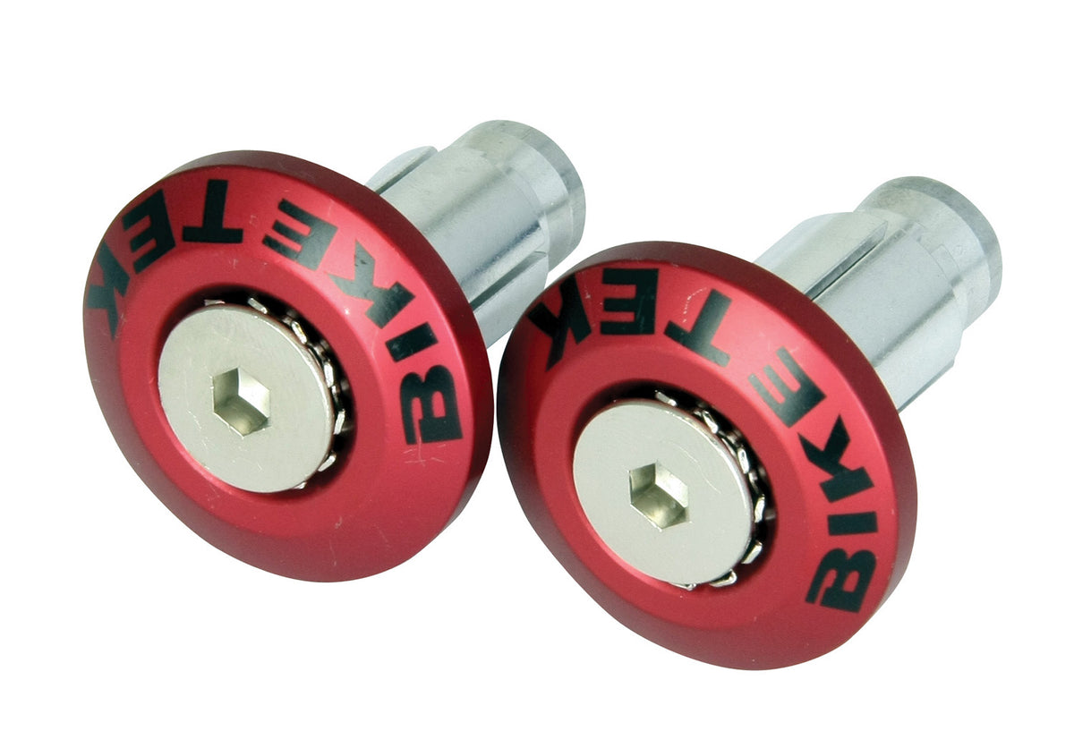 Bike It Flush Fit Motorcycle Bar Ends 13mm & 18mm Red Universal