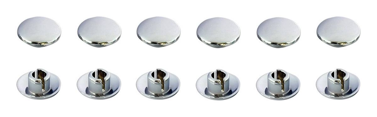 Bike It Chrome Effect Motorcycle Allen Bolt Caps M8 Pack of 12